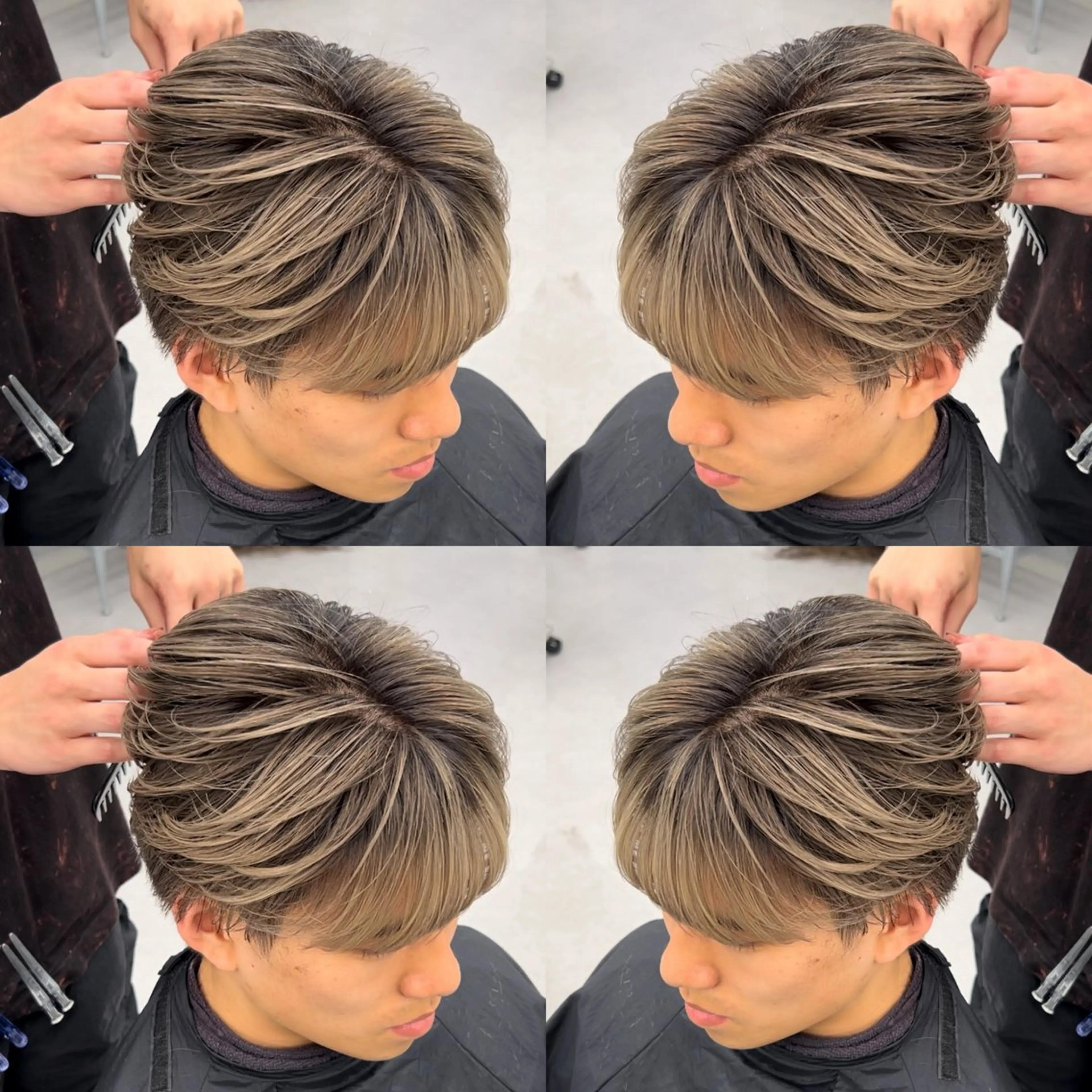 ミディアム カラー メンズ メンズバレイヤージュ 🔥メンズカット🔥のヘアスタイル