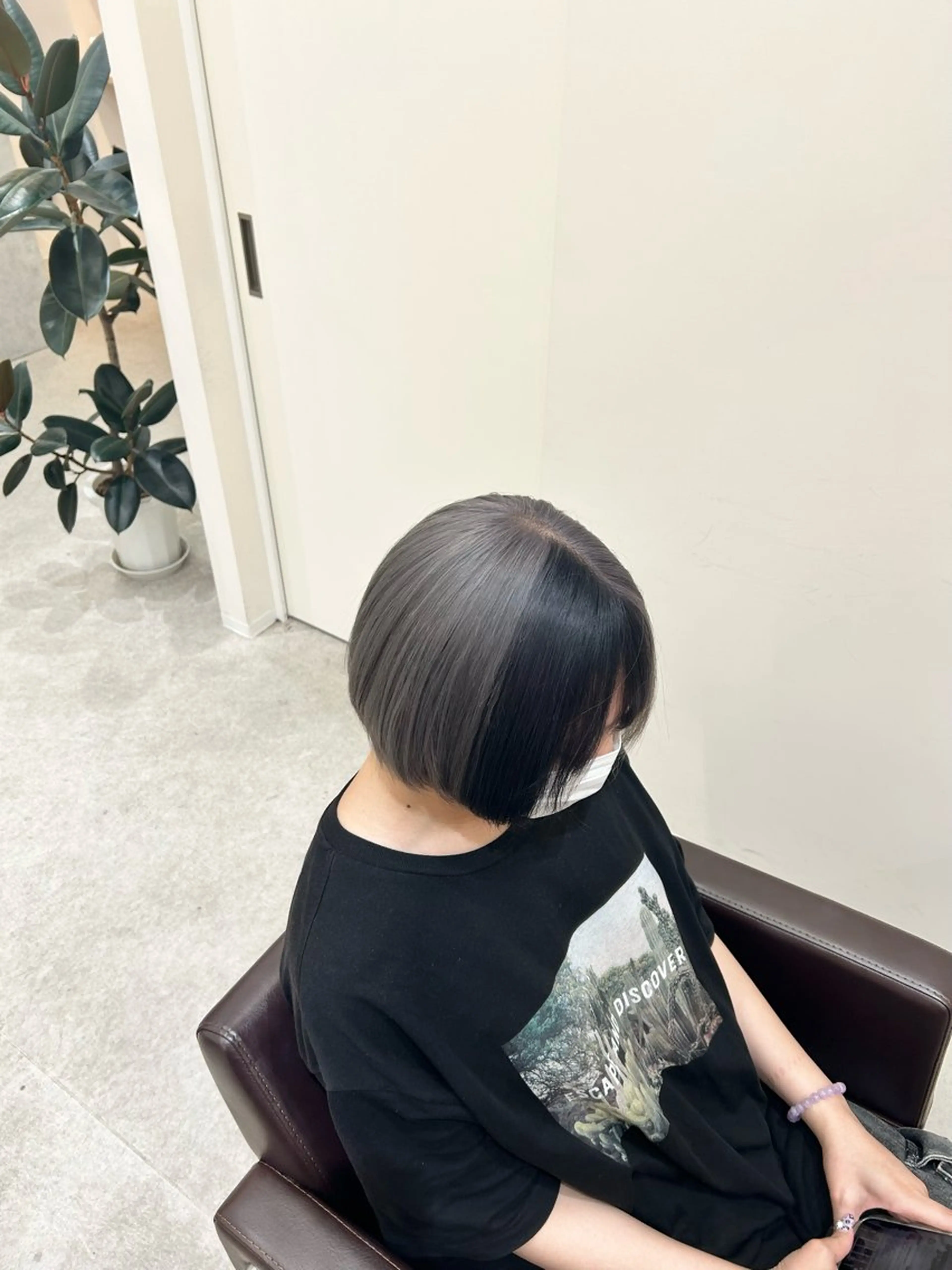 ショート カラー 黒髪 ブリーチ シルバー ヘアカラー トリートメント 透明感/ダブルカラー /🌸ERI🌸のヘアスタイル