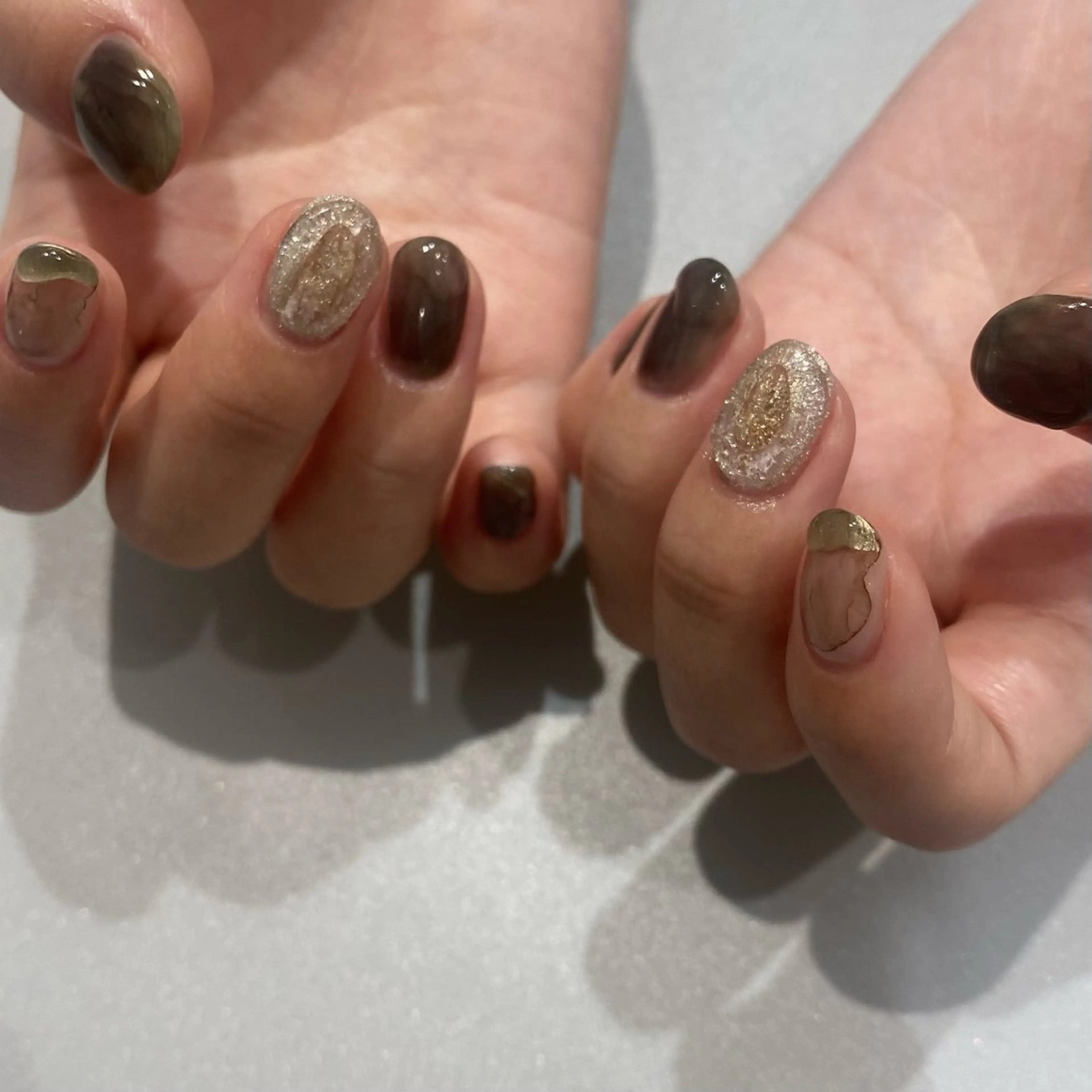 ネイル ハンドネイル NINEnami ニュアンスネイルのネイルデザイン