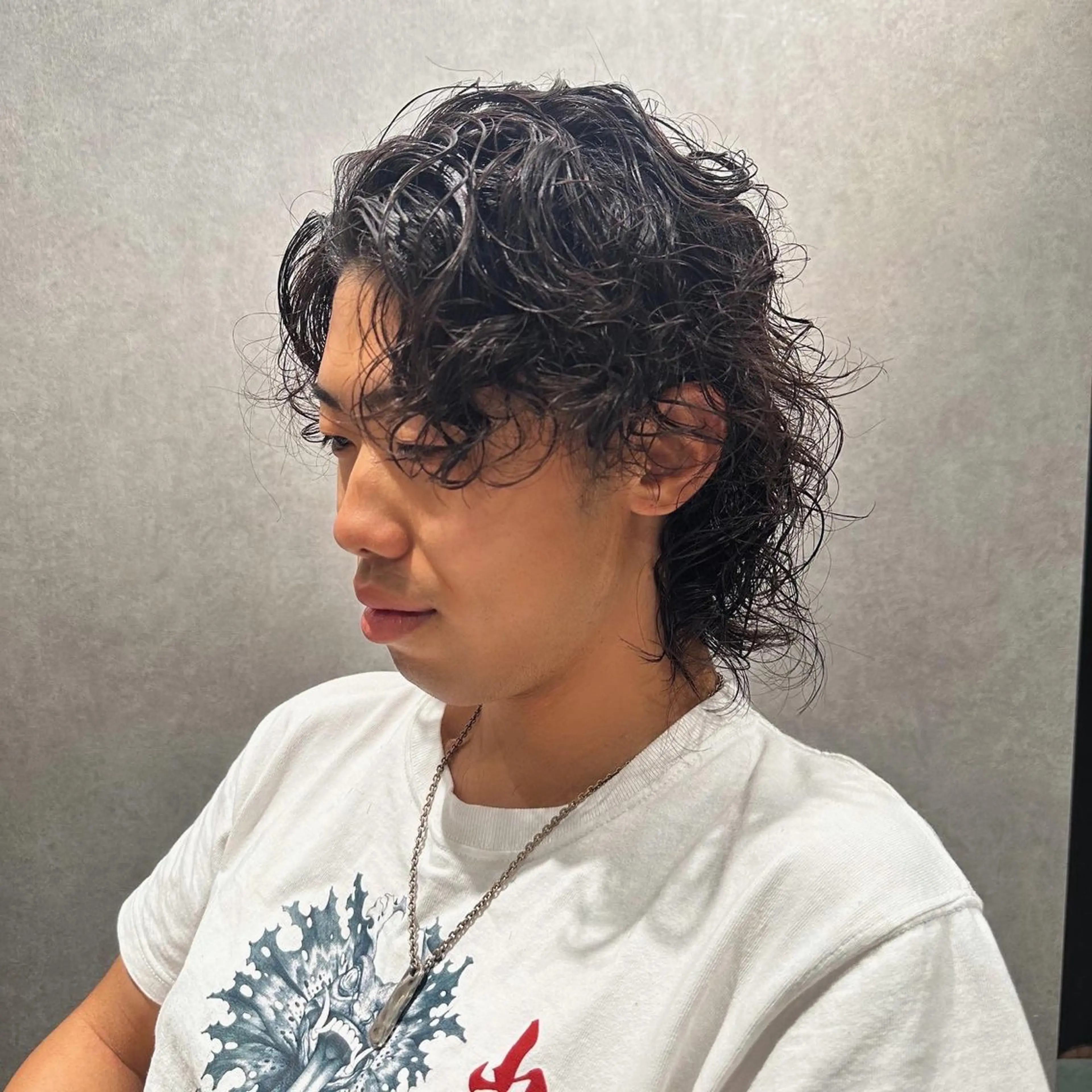 ミディアム パーマ ヘアアレンジ メンズ NEXT NEO所属・メンズヘア静岡 ✂︎Ryuheiのヘアスタイル