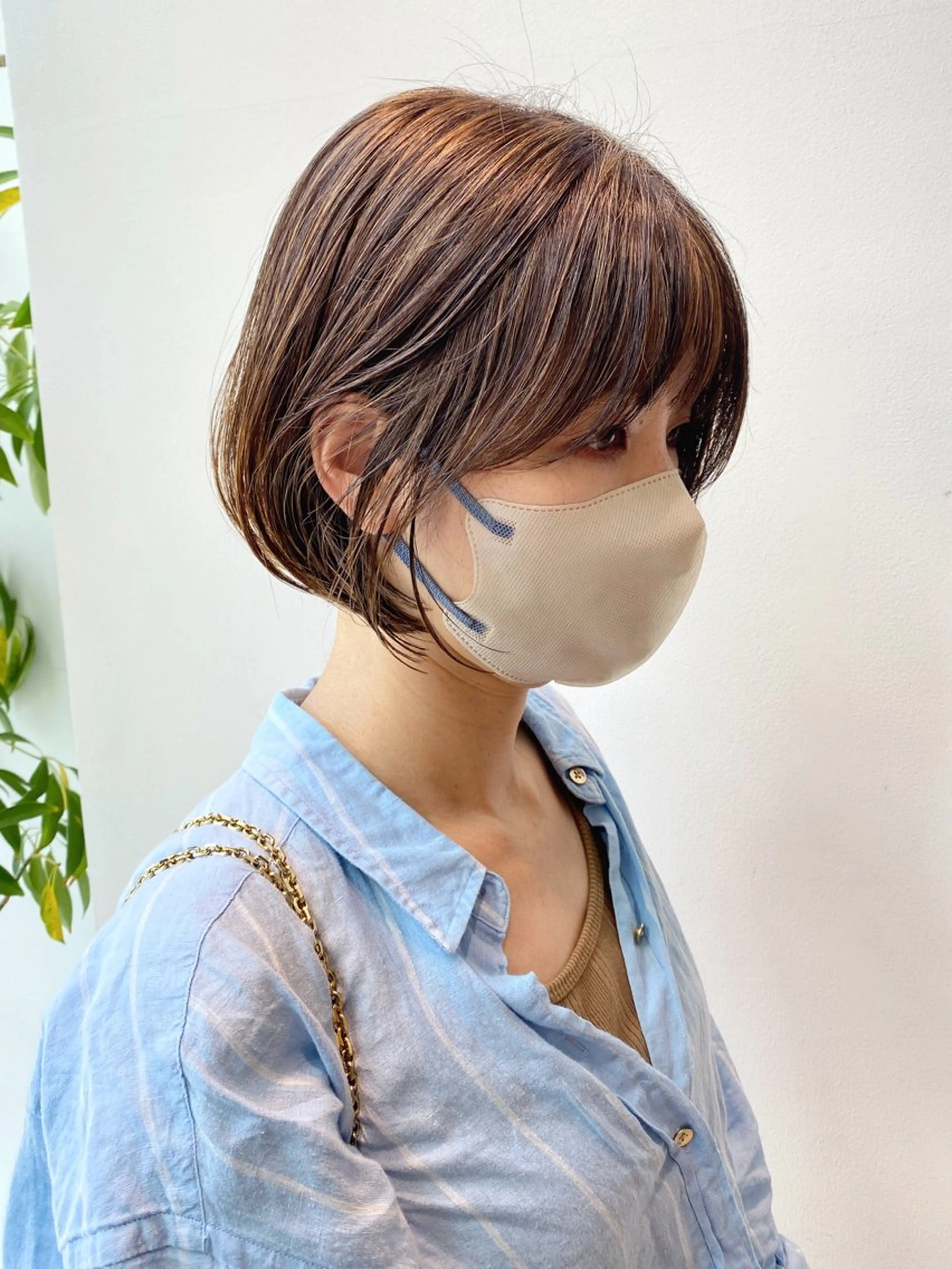 ミディアム カラー 透明感カラー ハイライトカラー ハイライト 銀座/髪質改善/韓国 カラー🍓原田侑依のヘアスタイル