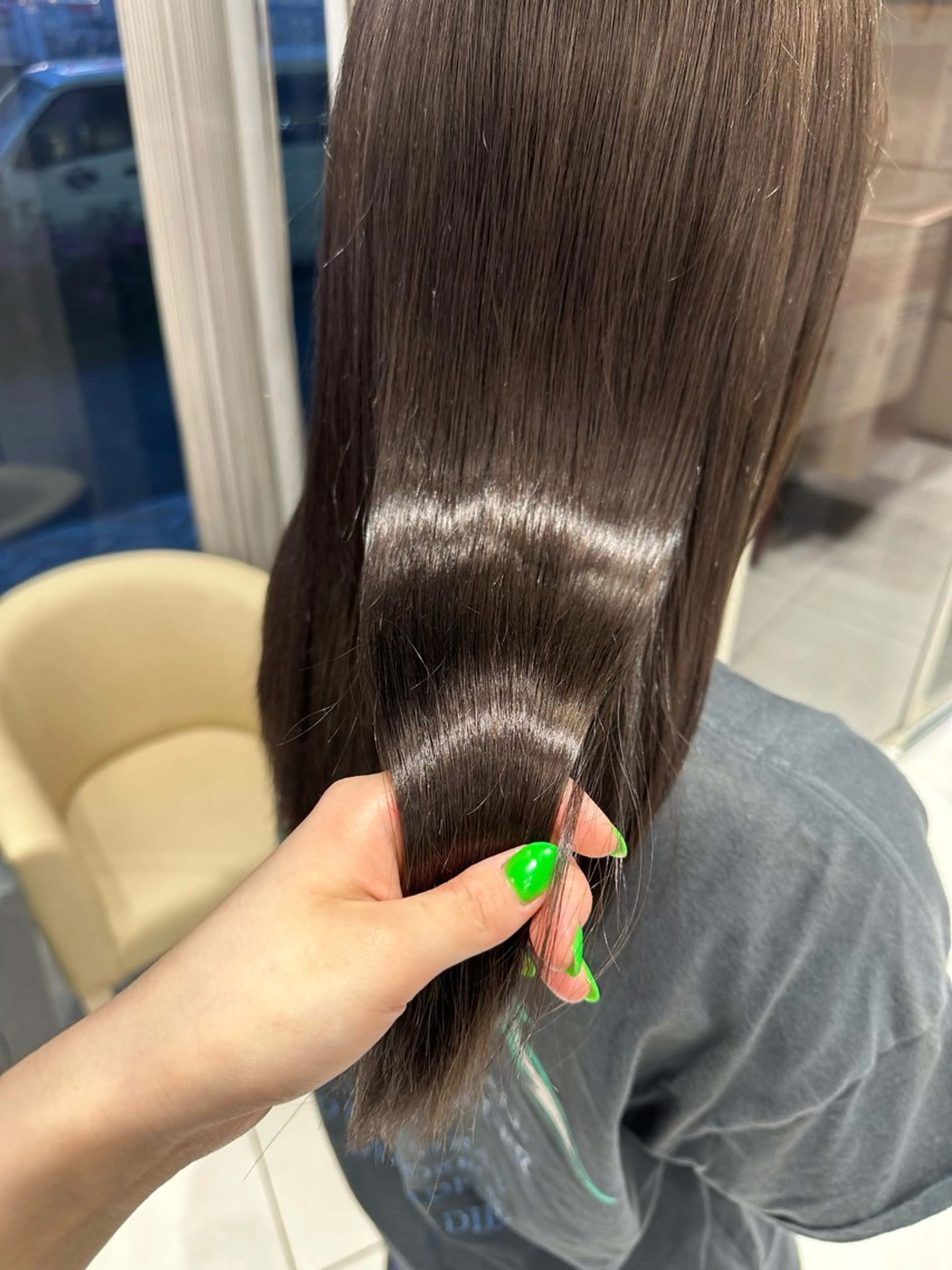 セミロング カラー ヘアカラー クロスパーマ/うる艶 カラー/Kurumiのヘアスタイル