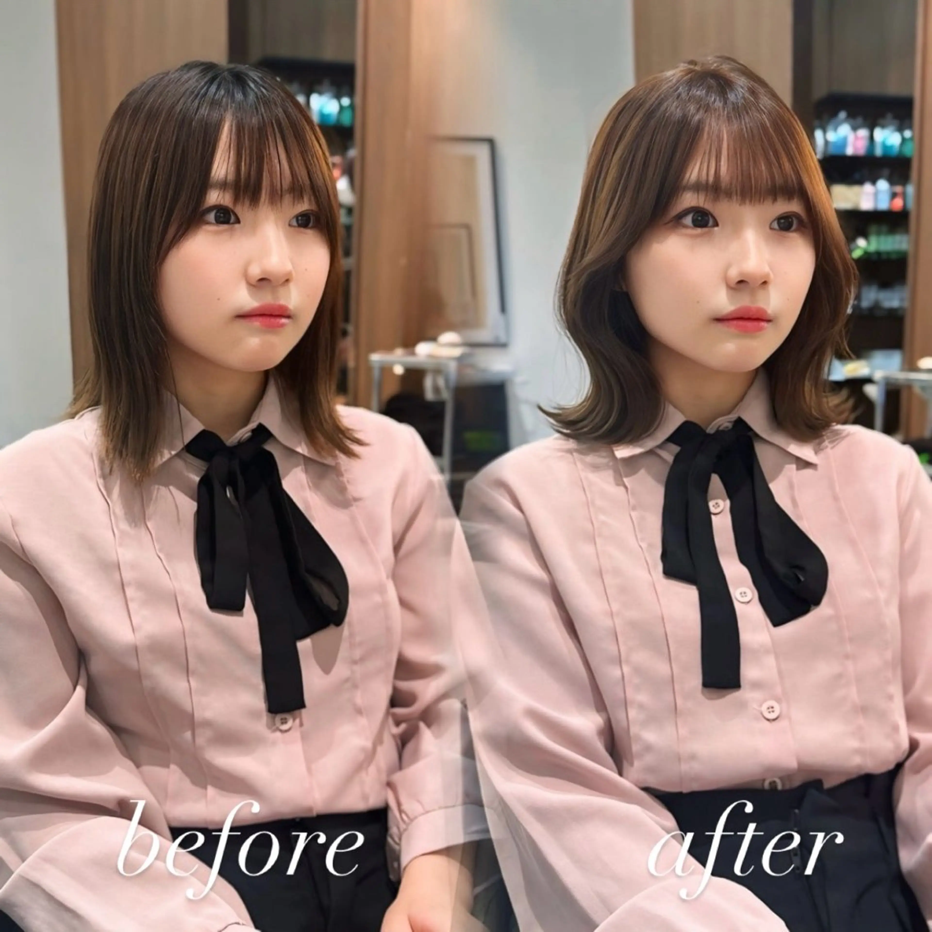 ミディアム くびれヘア ヘアカラー トリートメント Sayu🤍ktwo -nagoyaのヘアスタイル