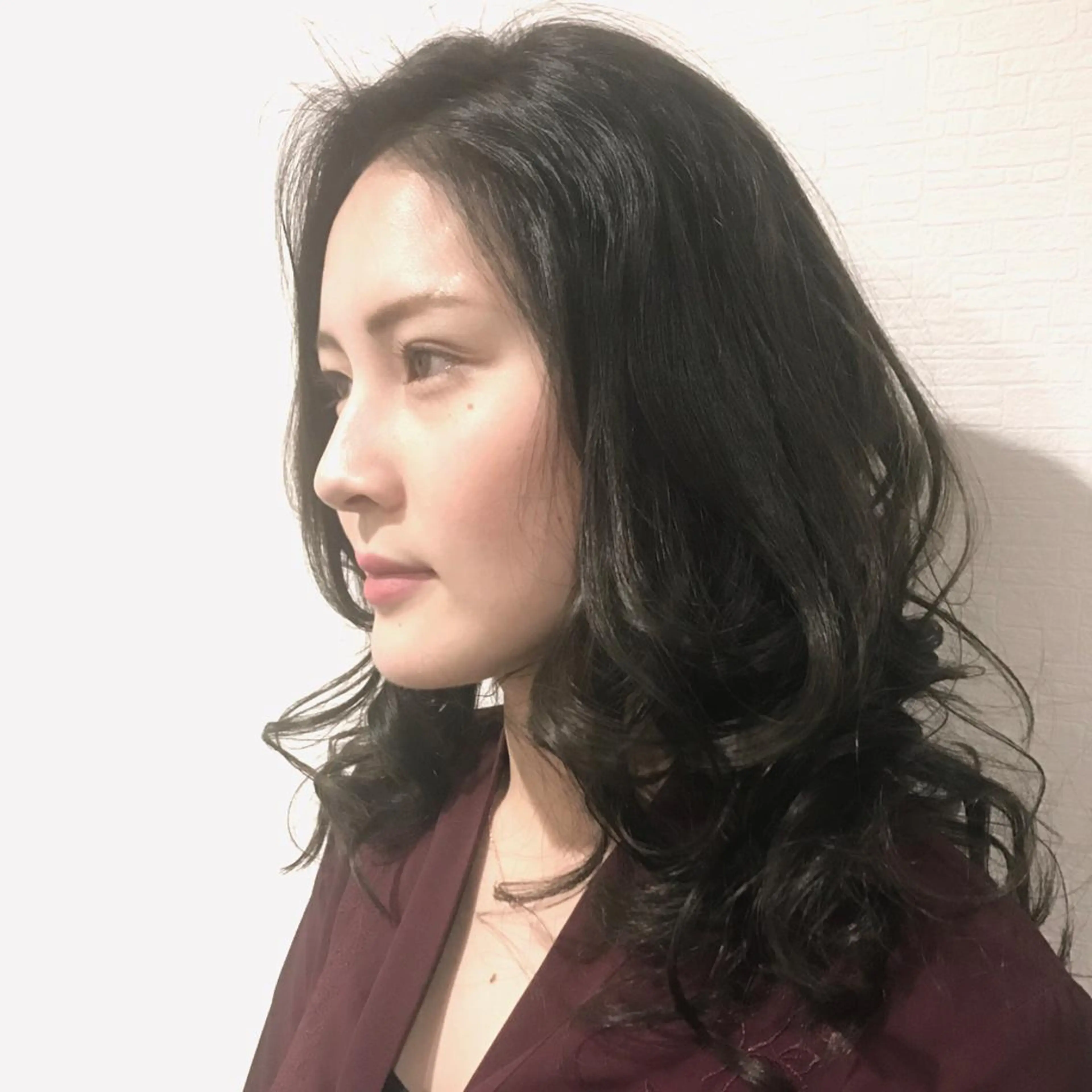 セミロング カラー レイヤーカット匠 イソザキノリユキのヘアスタイル