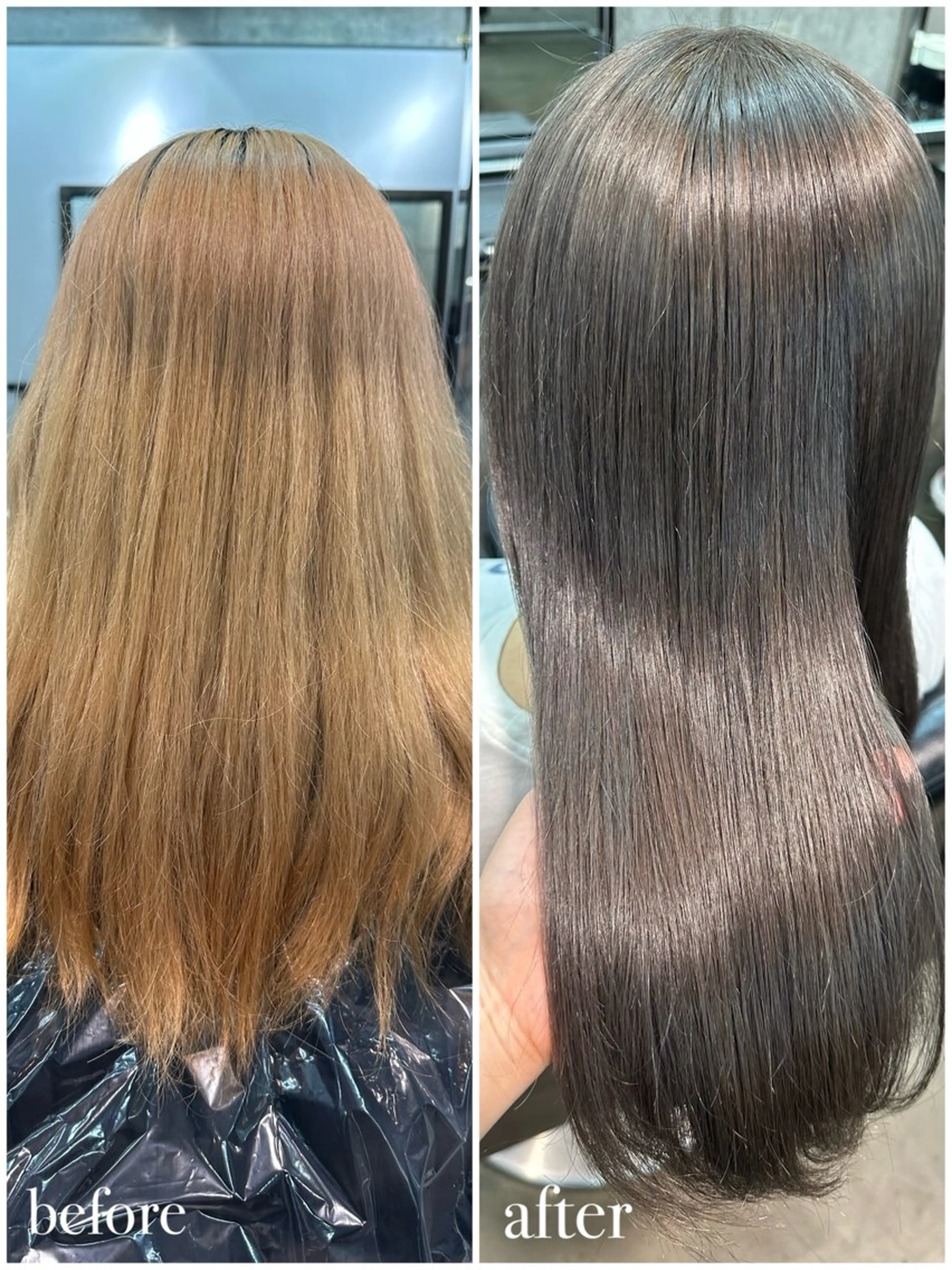 セミロング シールエクステ エクステ エクステ💕カラー エリア最安値💕のヘアスタイル