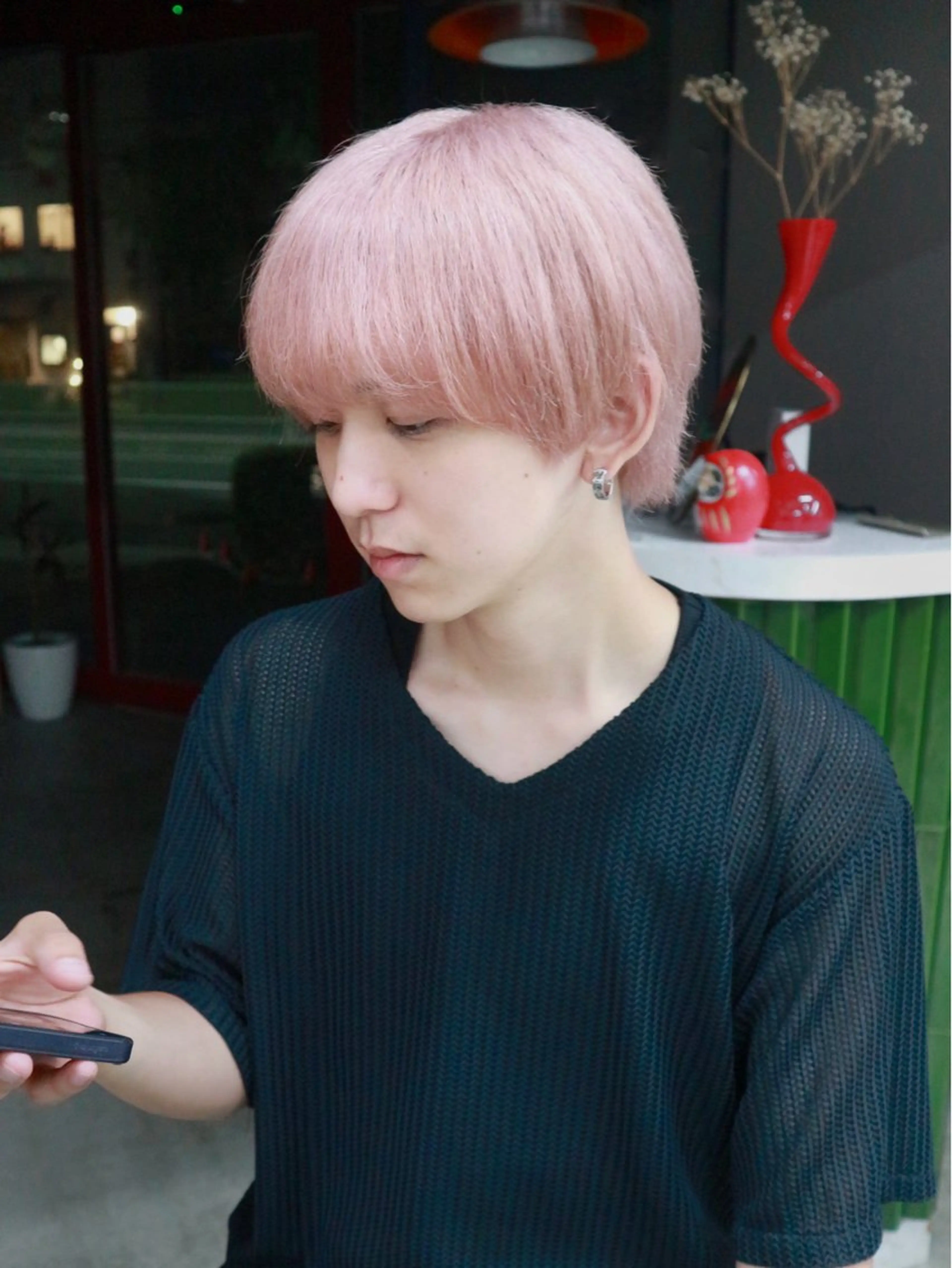 ショート カラー メンズ ヘアカラー ハイトーン/メンズ/ デザイン/梅田/ミユのヘアスタイル