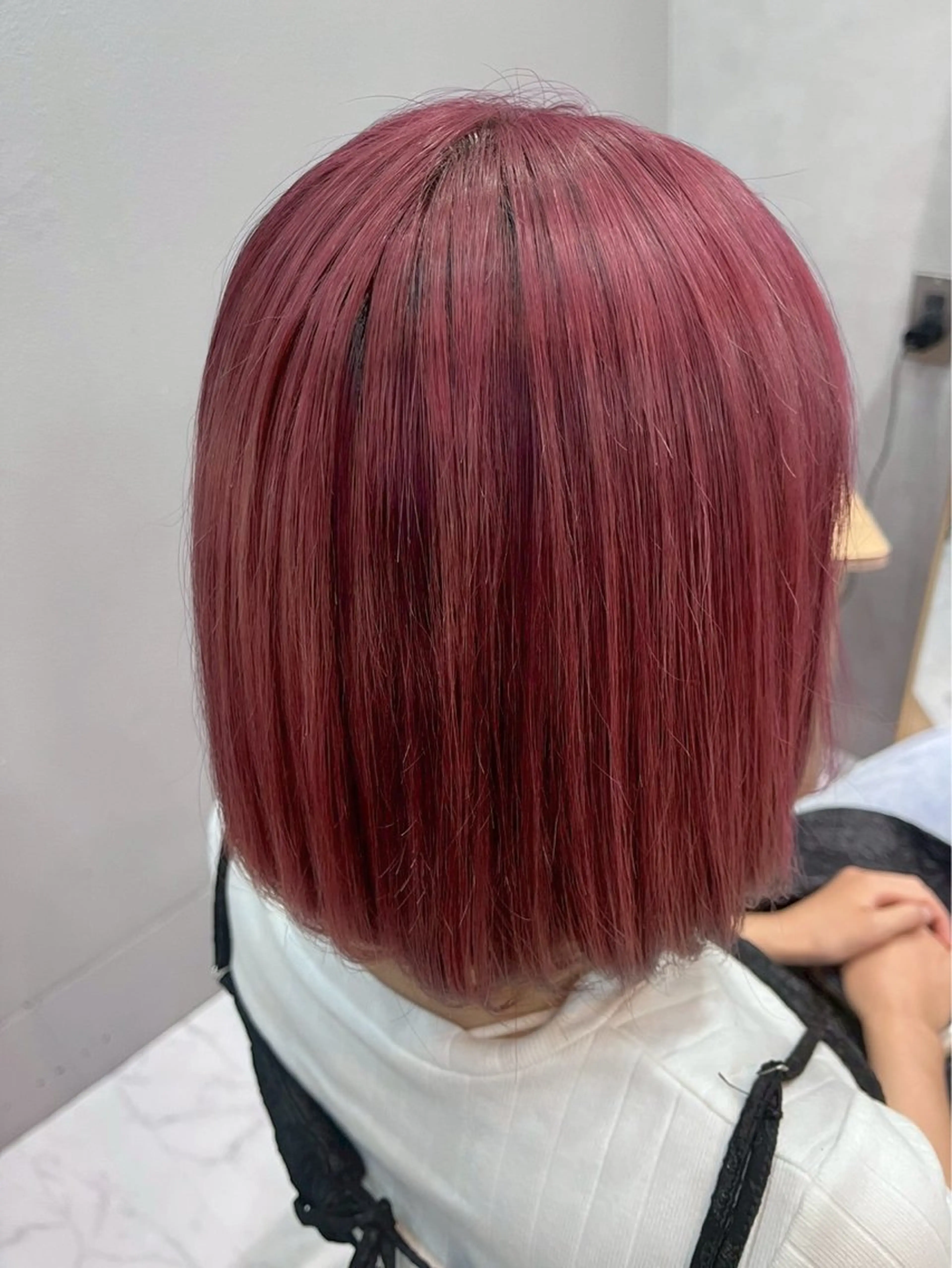 ミディアム カラー カット ヘアカラー トリートメント ハイトーン/韓国風/ 艶髪/吉祥寺のヘアスタイル