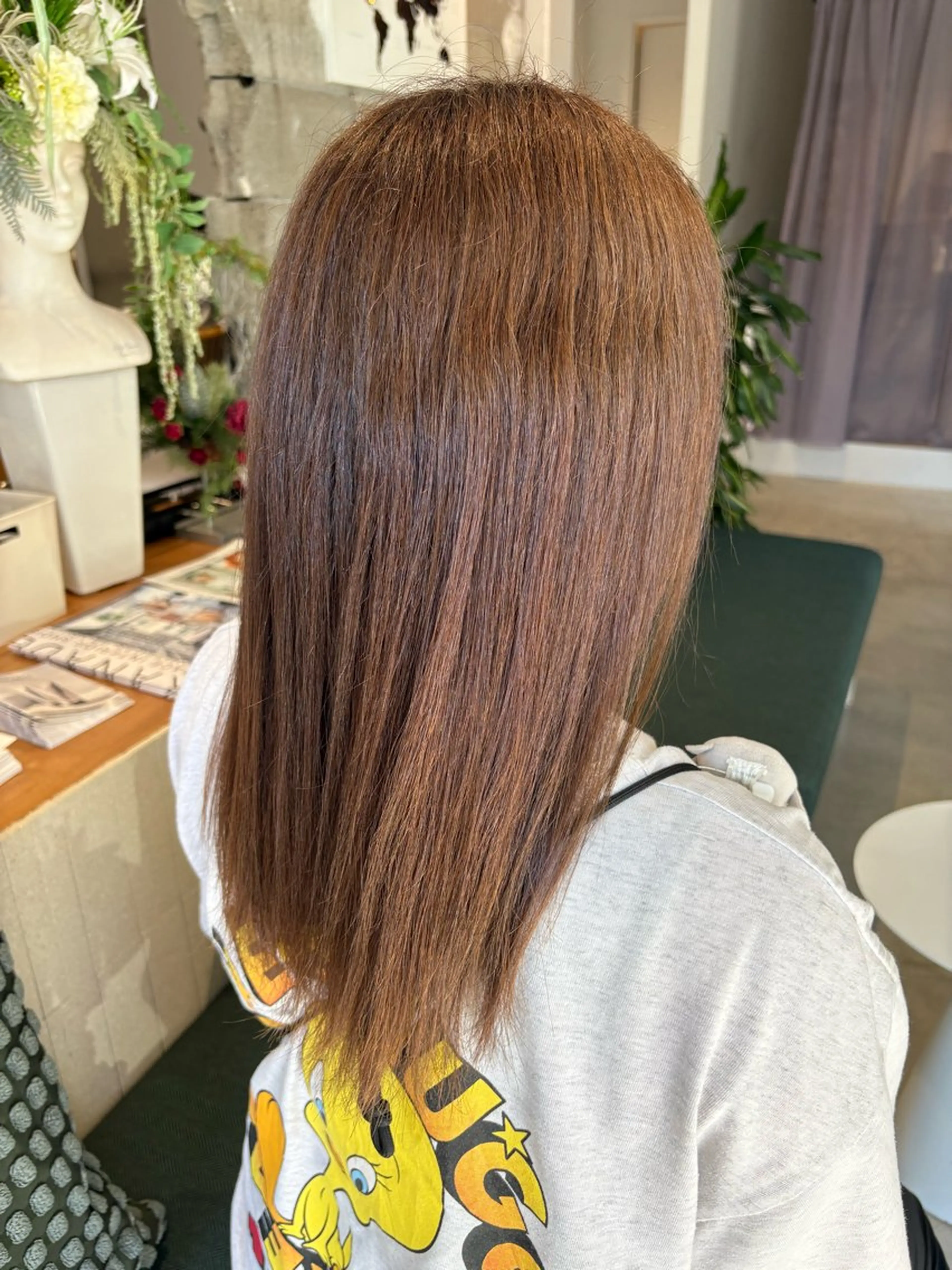 ミディアム ヘアカラー 田中 希のヘアスタイル