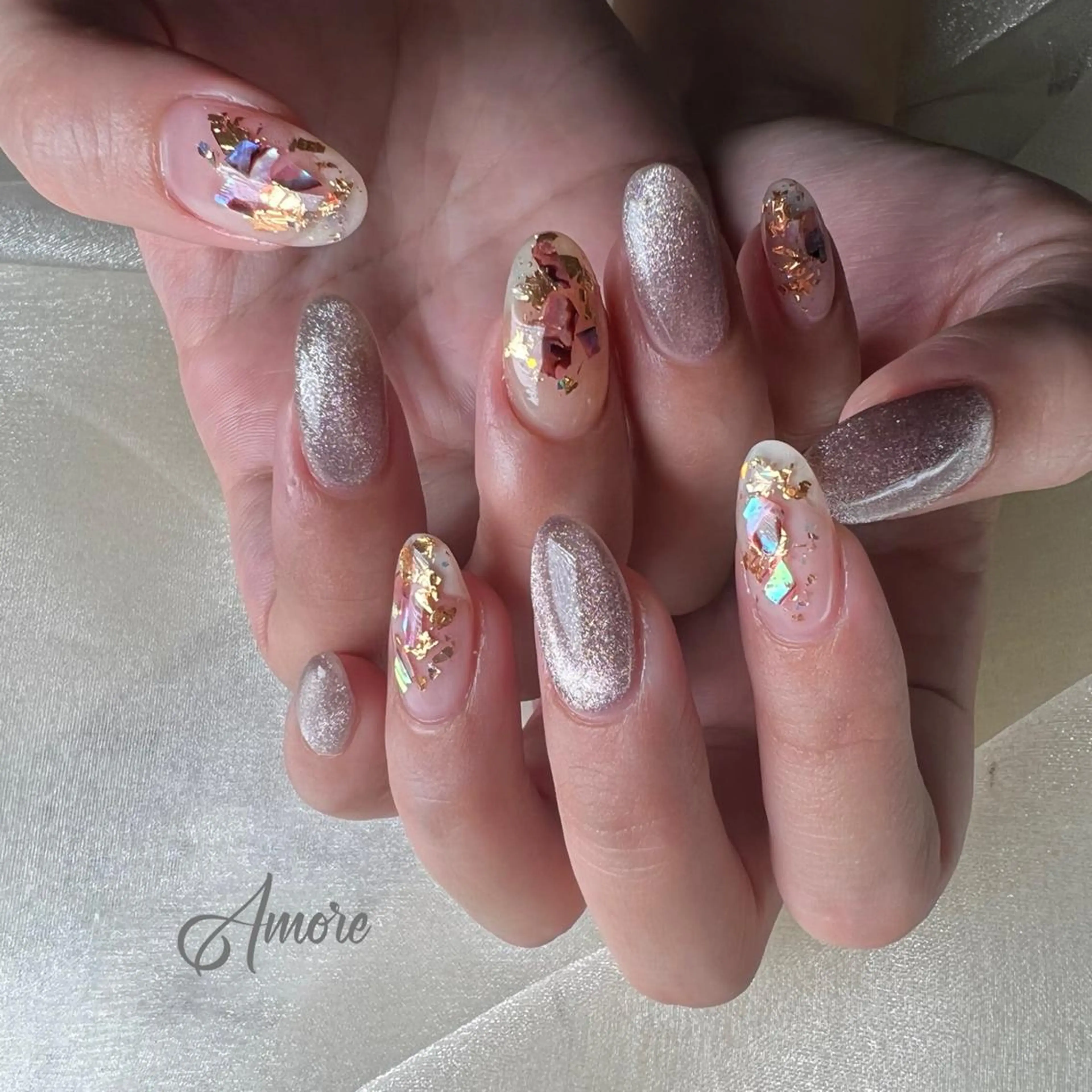 ネイル ジェルネイル 氷ネイル・うるうるネイル マグネットネイル ミラーネイル ニュアンスネイル You kyehwaのネイルデザイン