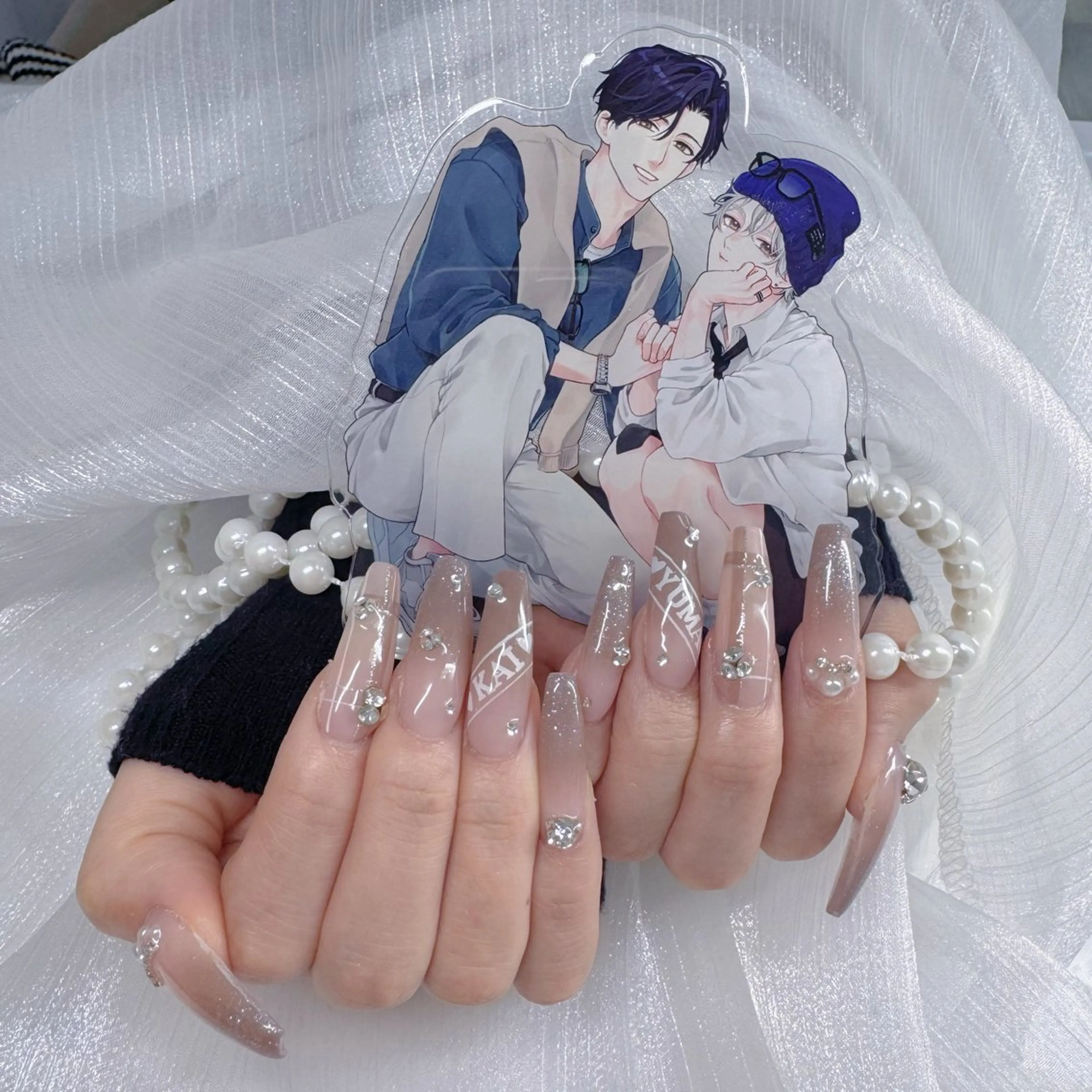 ネイル ハート 韓国ネイル バレンタイン ワンホンネイル 冬ネイル ハンドネイル Melody Nail所属・Melody 3D/スカルプ専門店のネイルデザイン