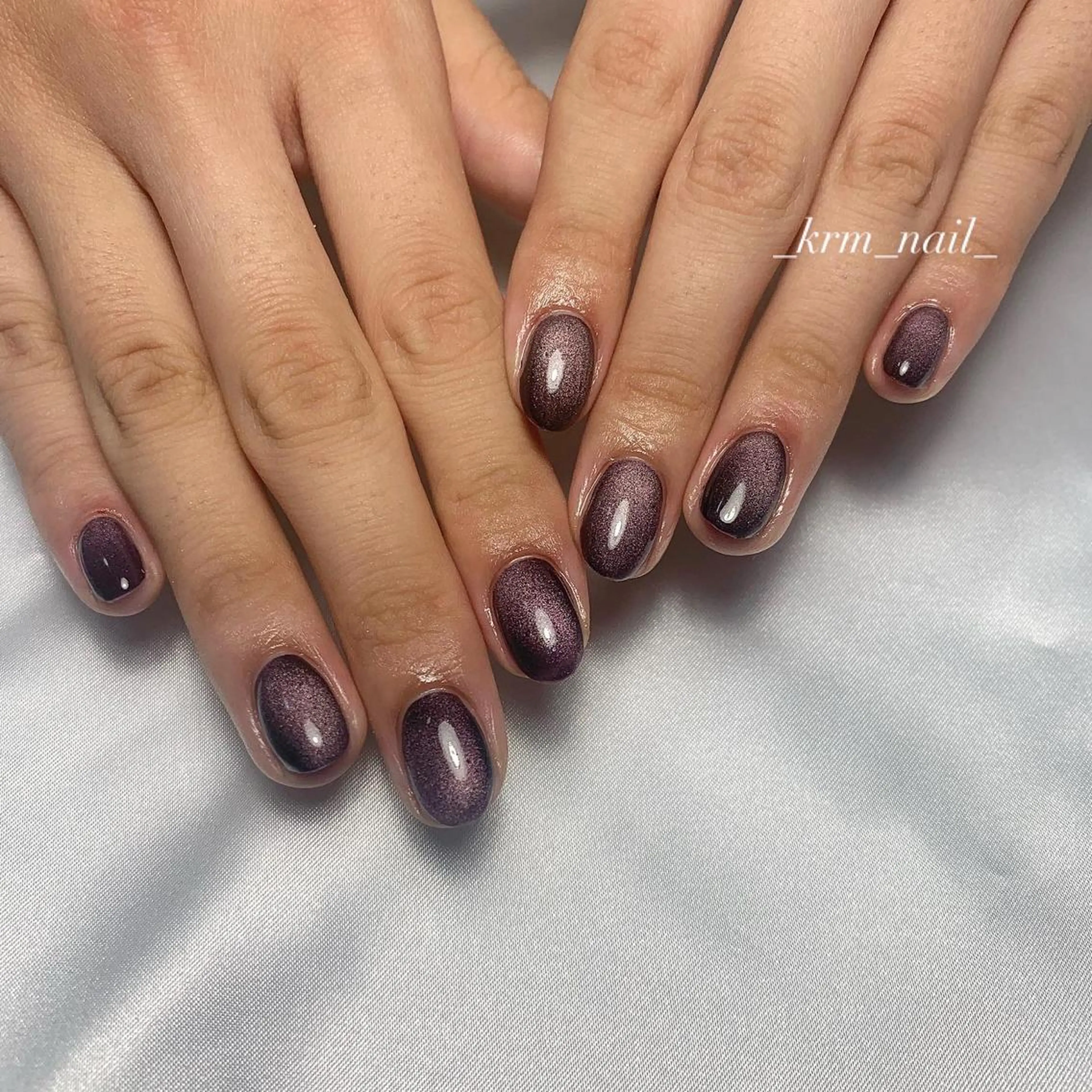 ネイル ジェルネイル マグネットネイル ワンカラーネイル esterella所属・Nail salon esterellaのネイルデザイン