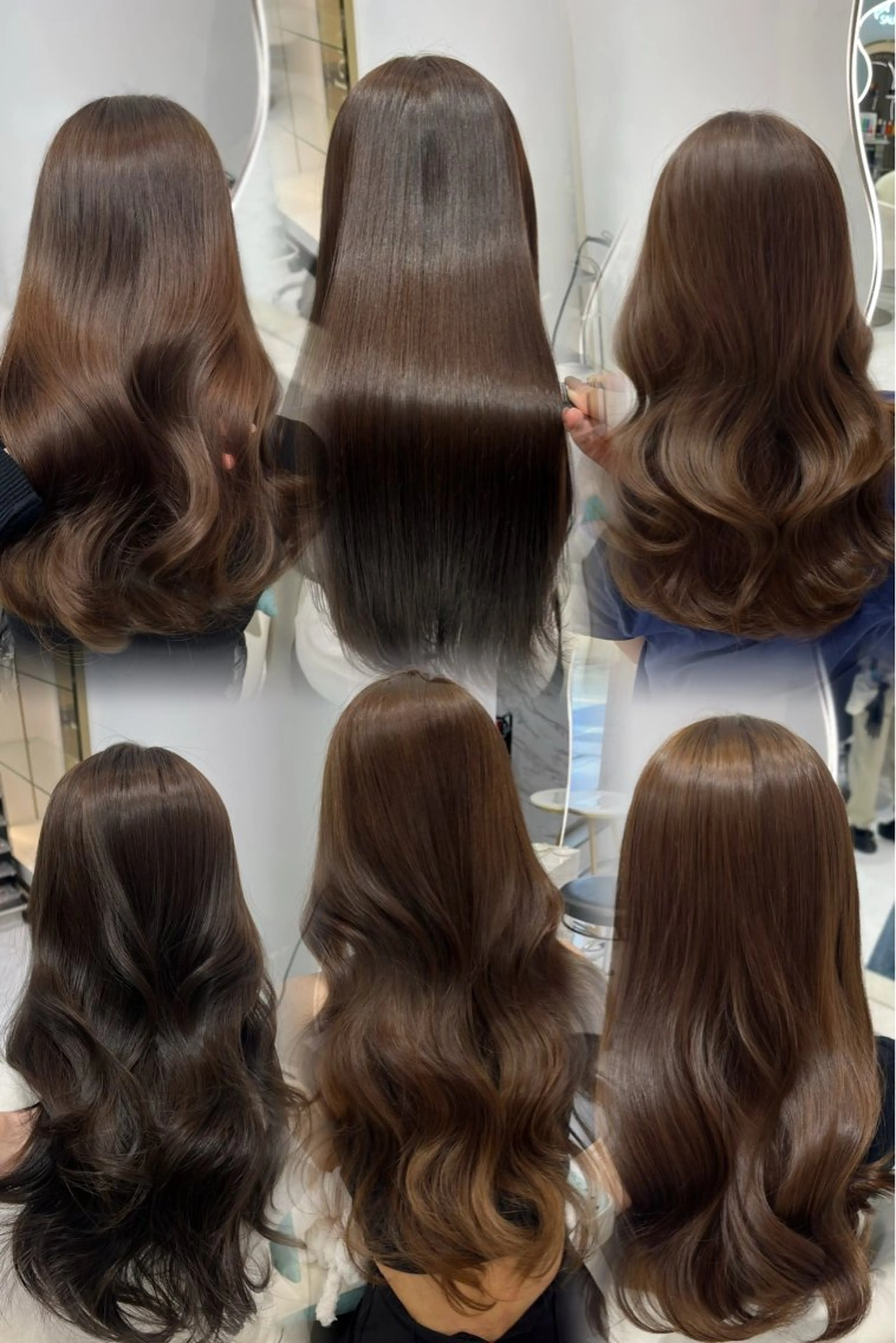 ロング カラー ブラウンカラー カット ヘアカラー トリートメント 名古屋/透明感カラー /韓国ヘア/高木梨帆のヘアスタイル