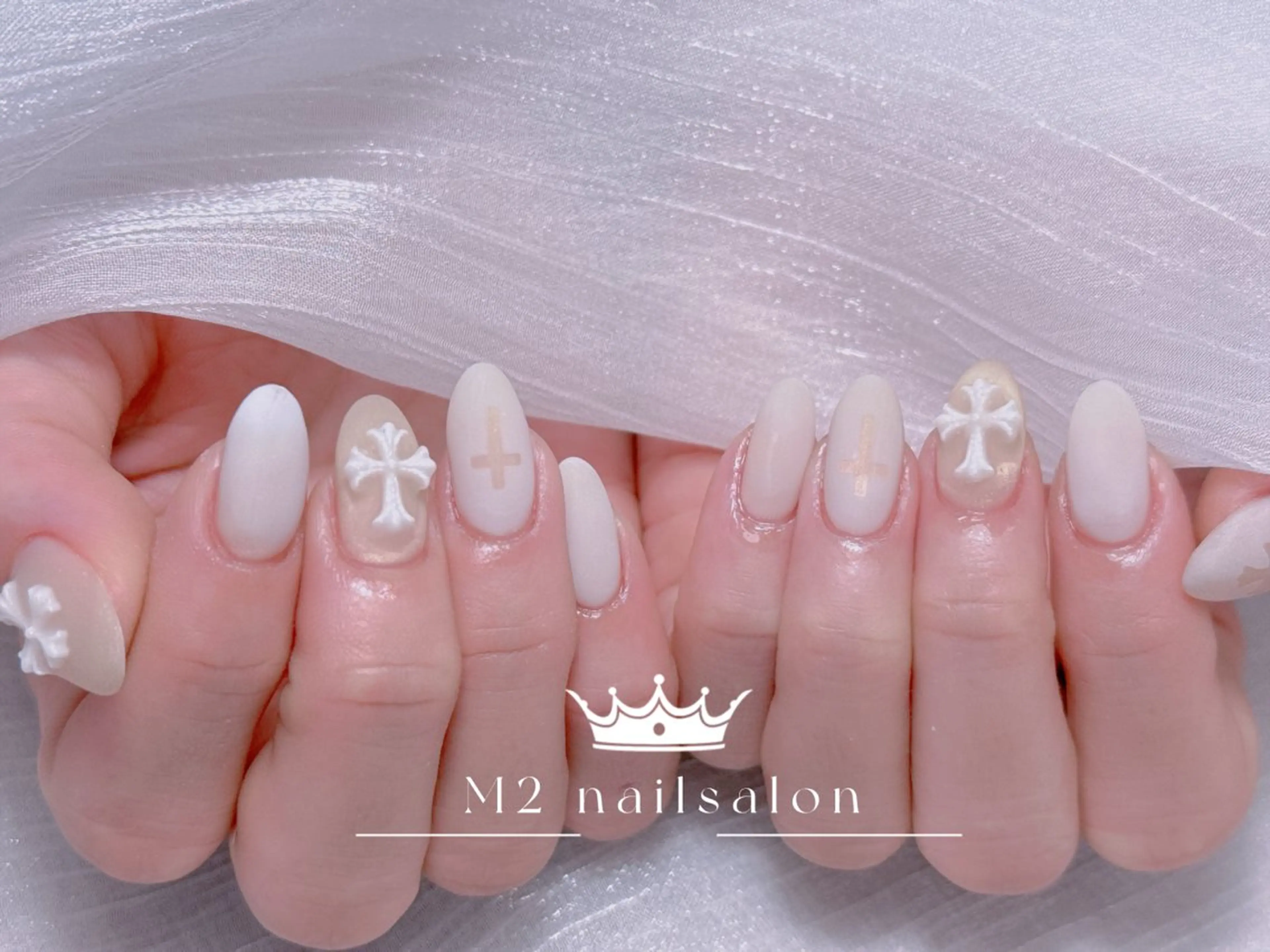 ネイル ジェルネイル 韓国ネイル マグネットネイル パラジェル ワンホンネイル ハンドネイル 長さだし専門店 M2　rikaのネイルデザイン