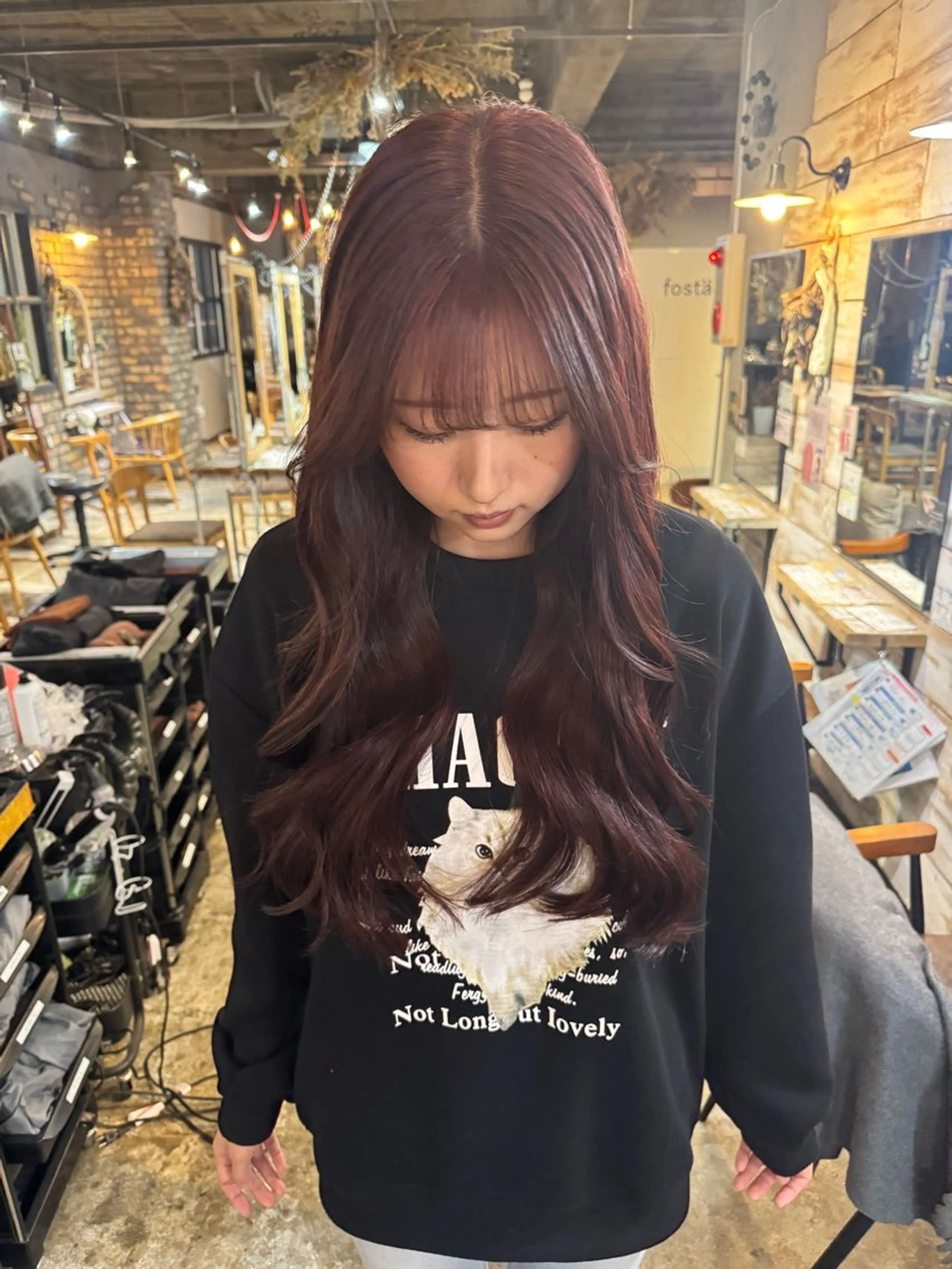 ロング カラー カット ヘアカラー クキノケイカ /暖色カラーのヘアスタイル