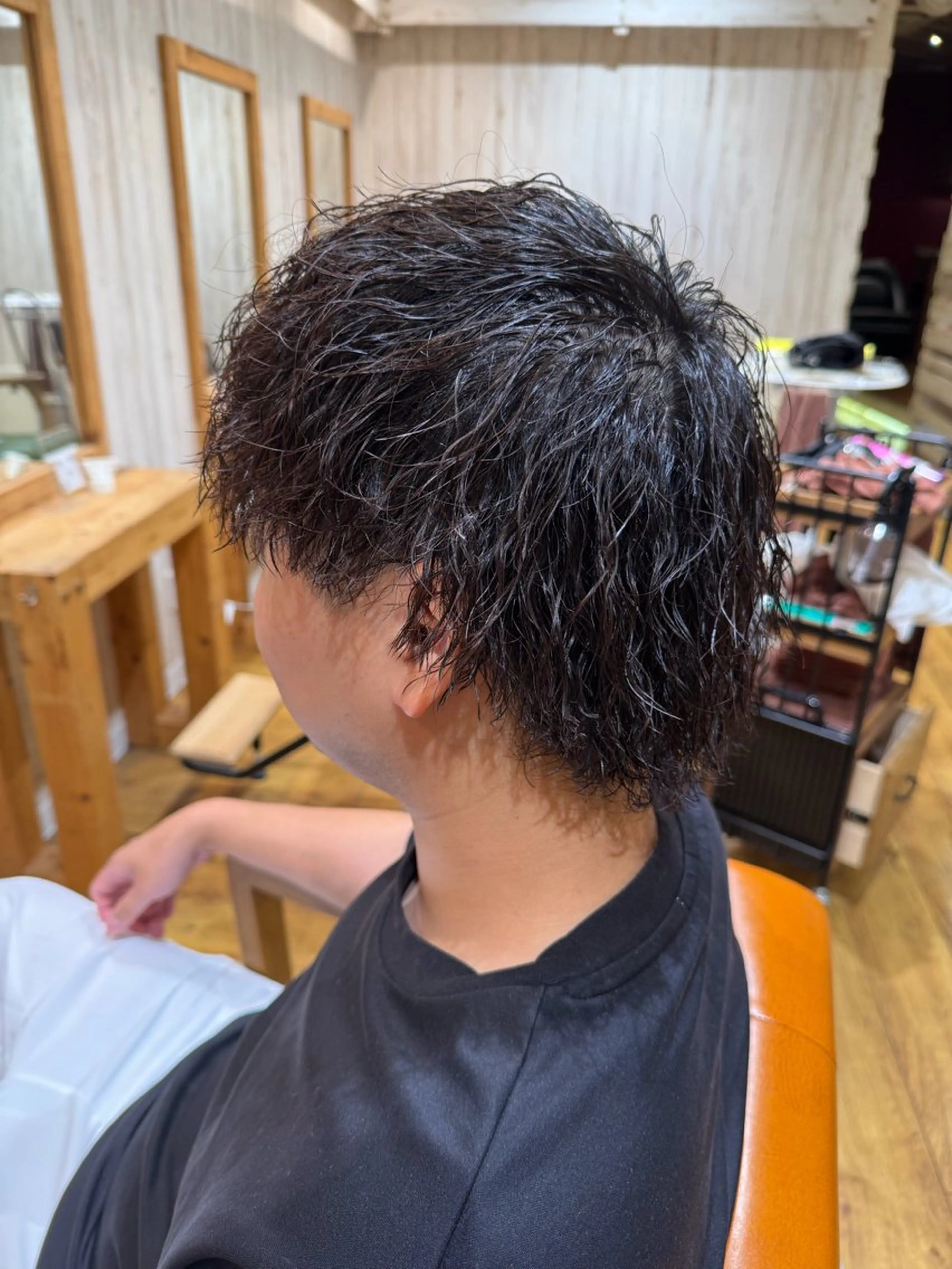 ミディアム パーマ メンズ 増田 祐のヘアスタイル