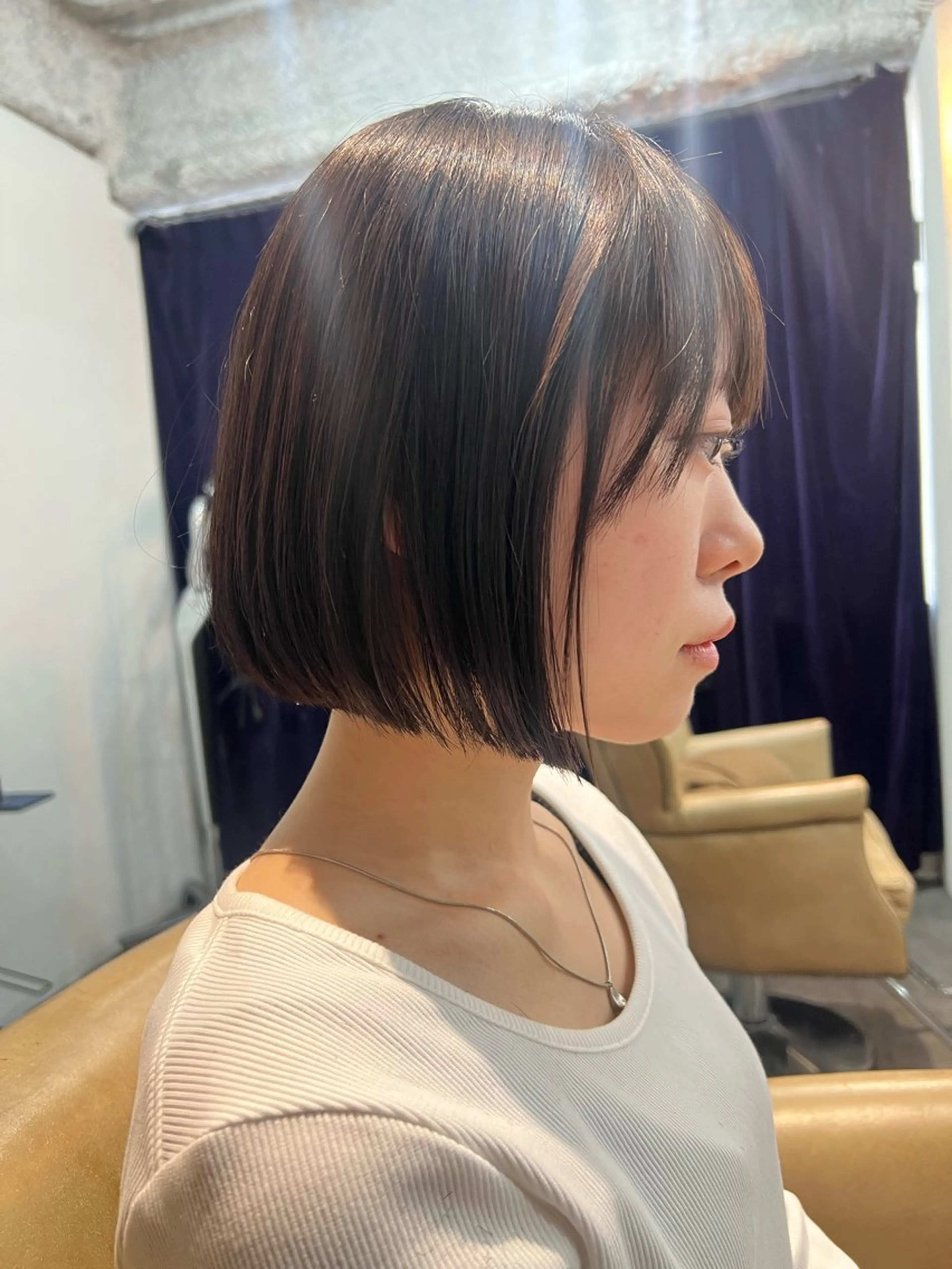 ショート カット ヘアカラー トリートメント 紙屋町ショート /ボブ　パーマ河内蓮のヘアスタイル