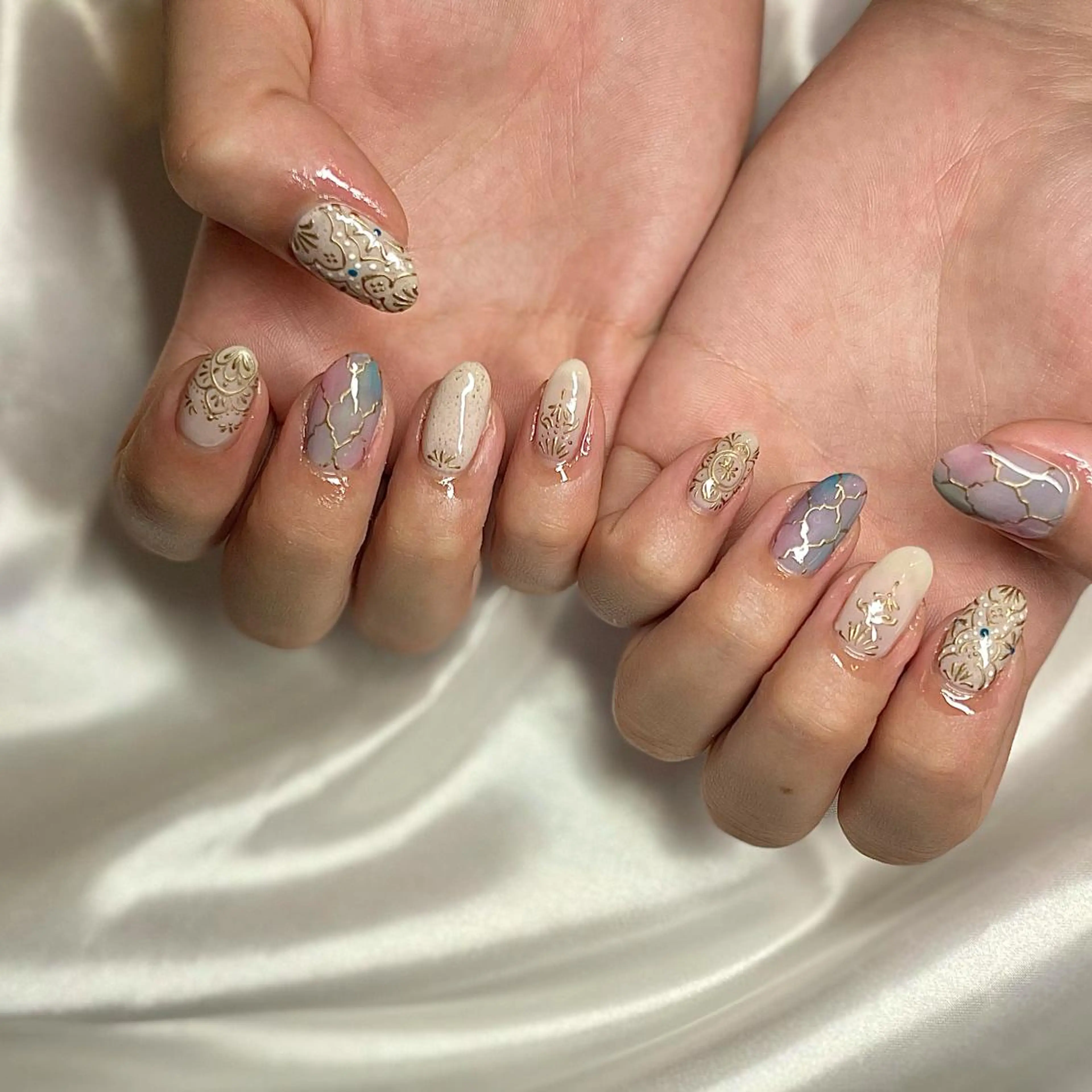 ミディアム カラー パーマ ヘアアレンジ メンズ キッズ ネイル マツエク・マツパ nail&eye Aoのマツエク・マツパデザイン