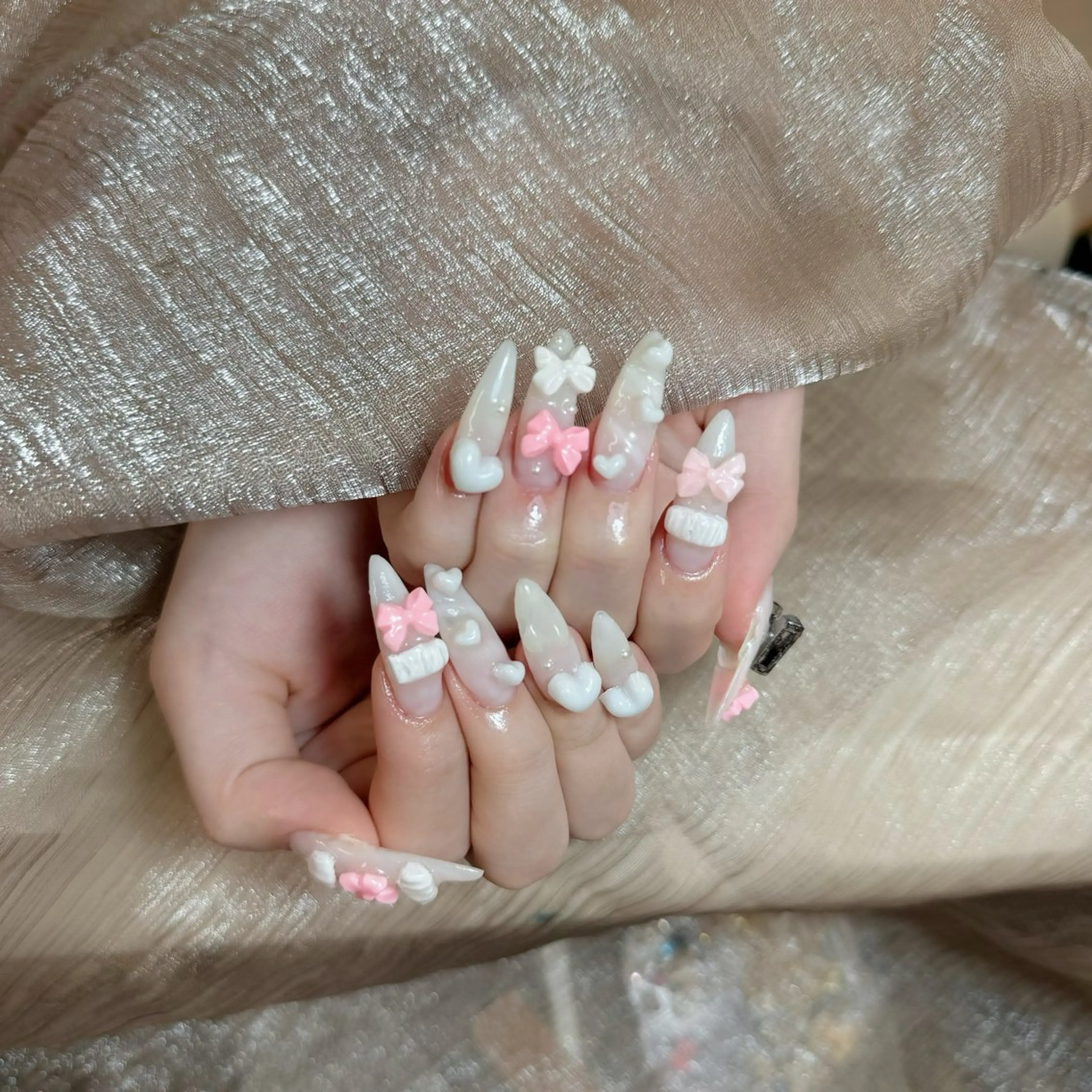 ネイル アートネイル フレンチネイル ジェルネイル 韓国ネイル マグネットネイル Lenie Shinokuboのネイルデザイン