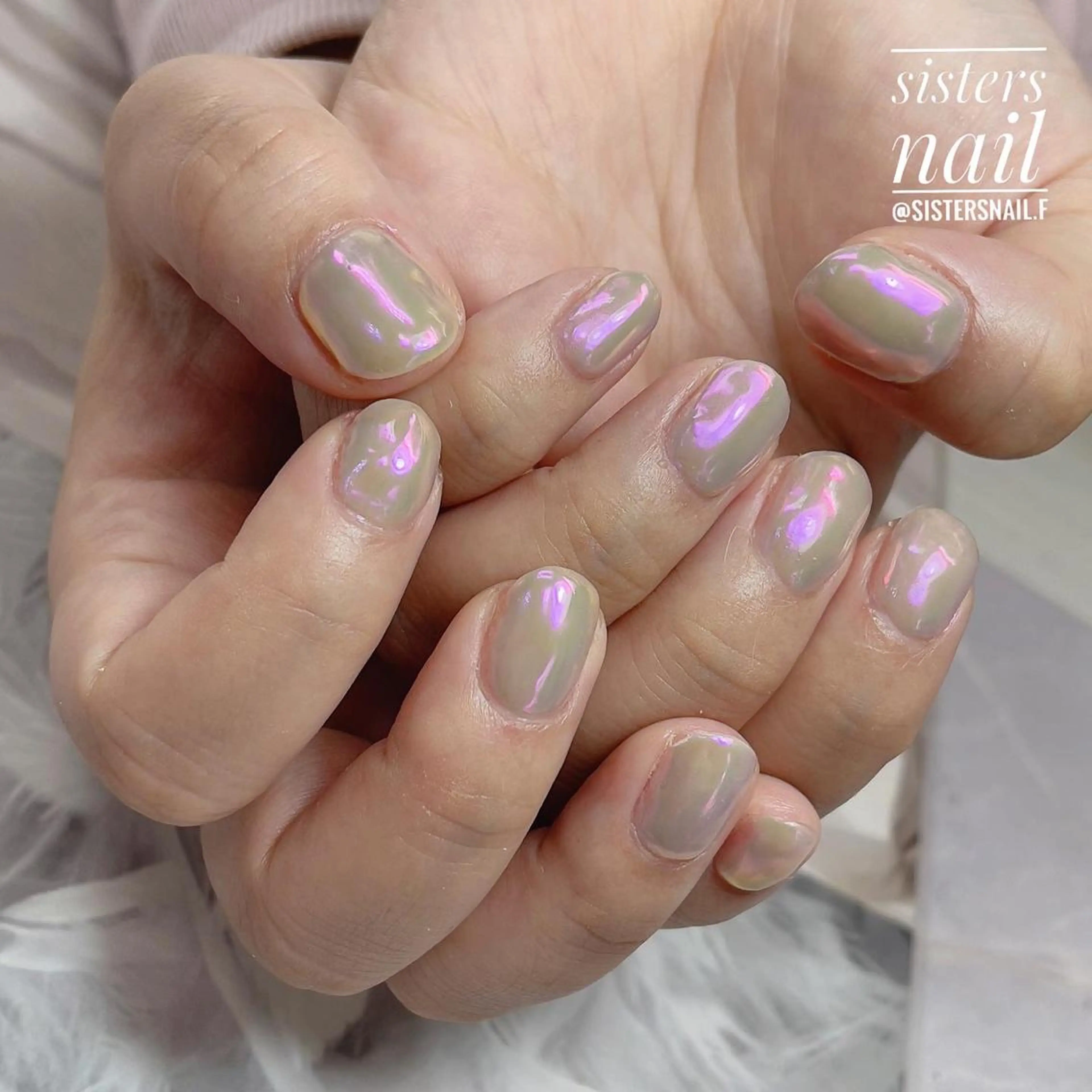 ネイル アートネイル オーロラネイル クリアネイル キラキラネイル ニュアンスネイル sisters nail.fのネイルデザイン