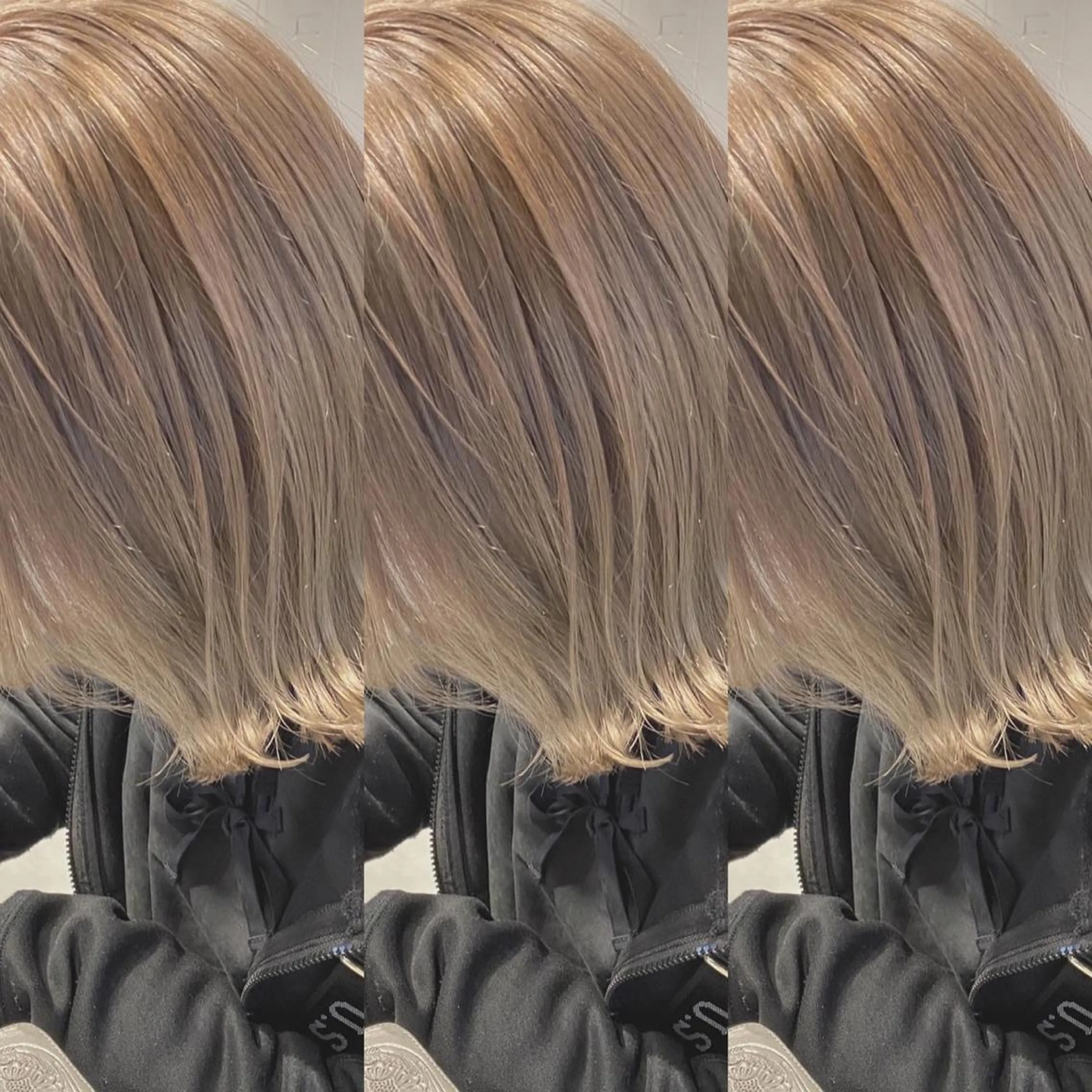 ミディアム カラー ハイトーン/ ボブ 中村麟のヘアスタイル