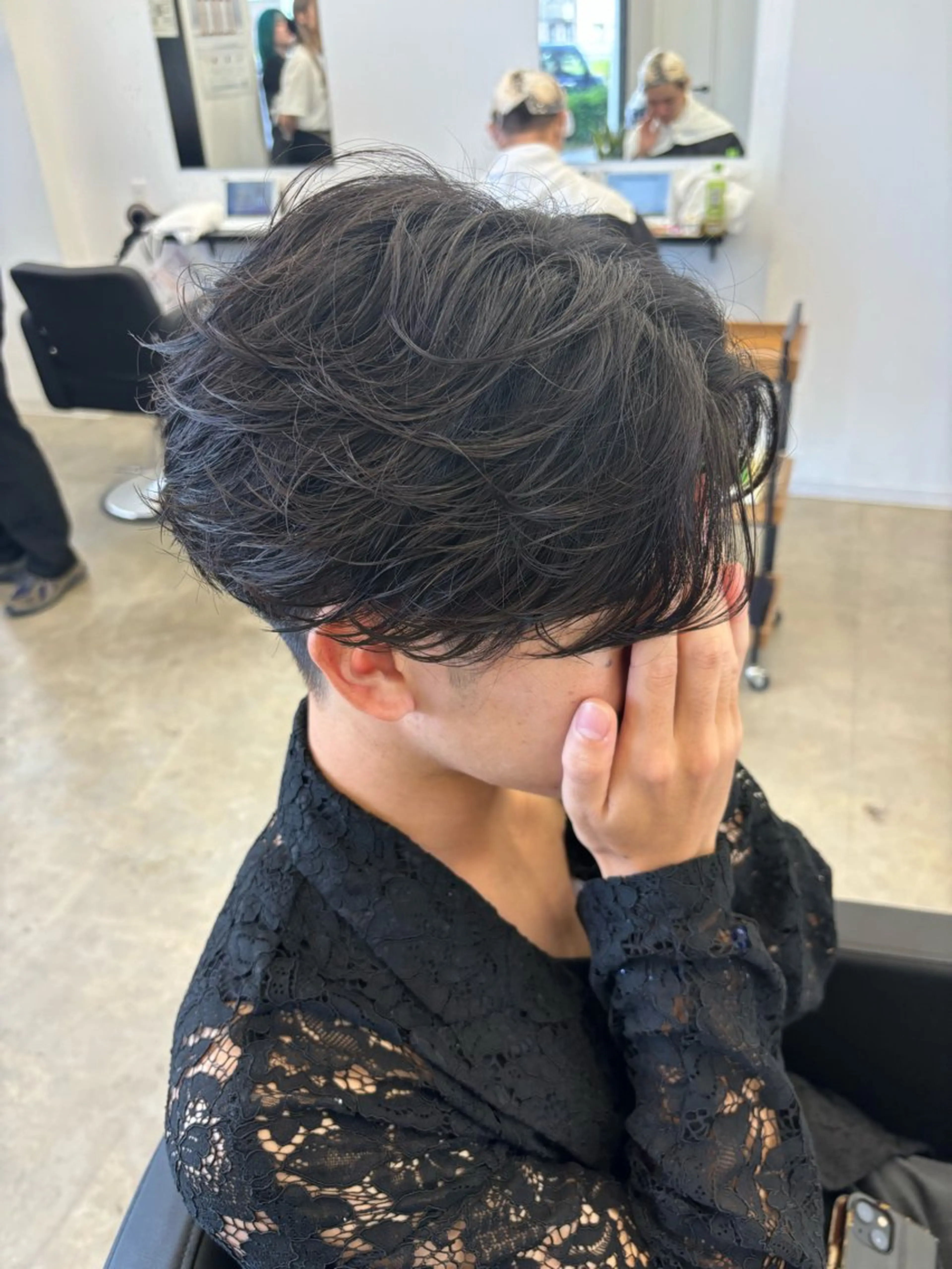 【オーダー殺到中】メンズカット＋フェザーパーマorシャドウパーマ(メンズ/水戸/センターパート/マッシュ/メンズパーマ)の写真