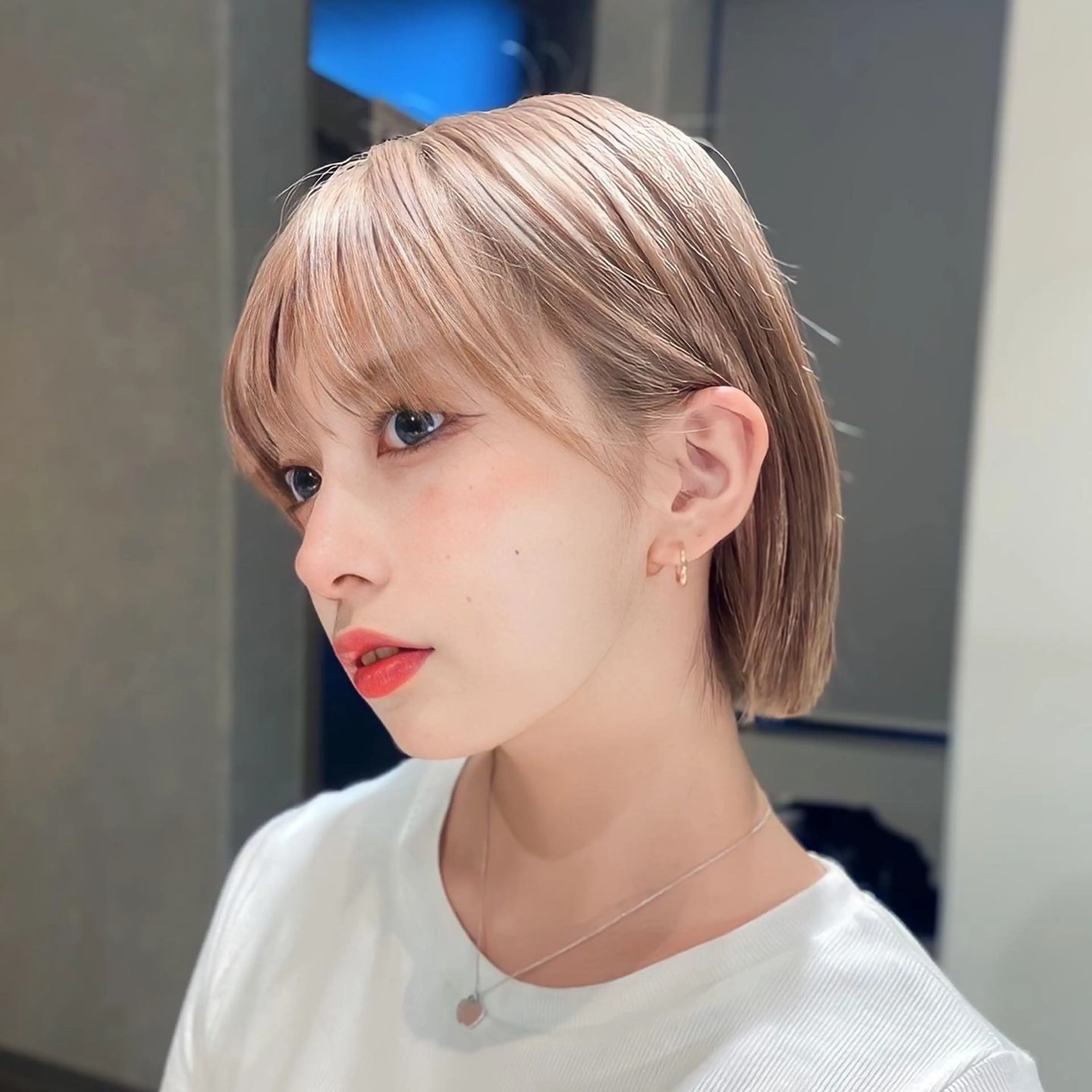 ショート カラー ヘアカラー トリートメント ハイトーンヘア れおん🌙のヘアスタイル