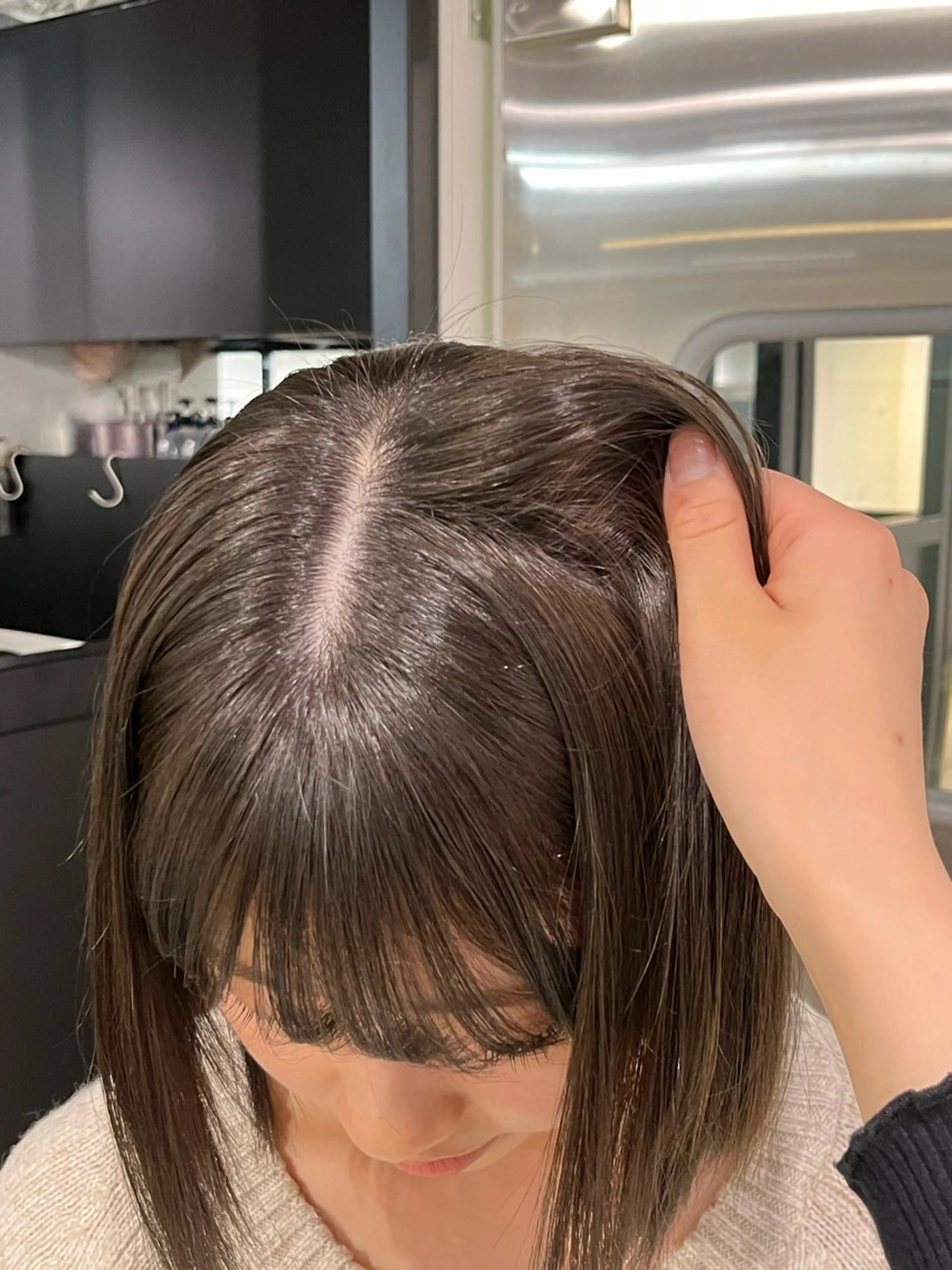 カラー ベージュカラー グレージュ オリーブベージュ オリーブグレージュ オリーブグレー ぷつっとボブ/ ブリーチ/池袋ももなのヘアスタイル