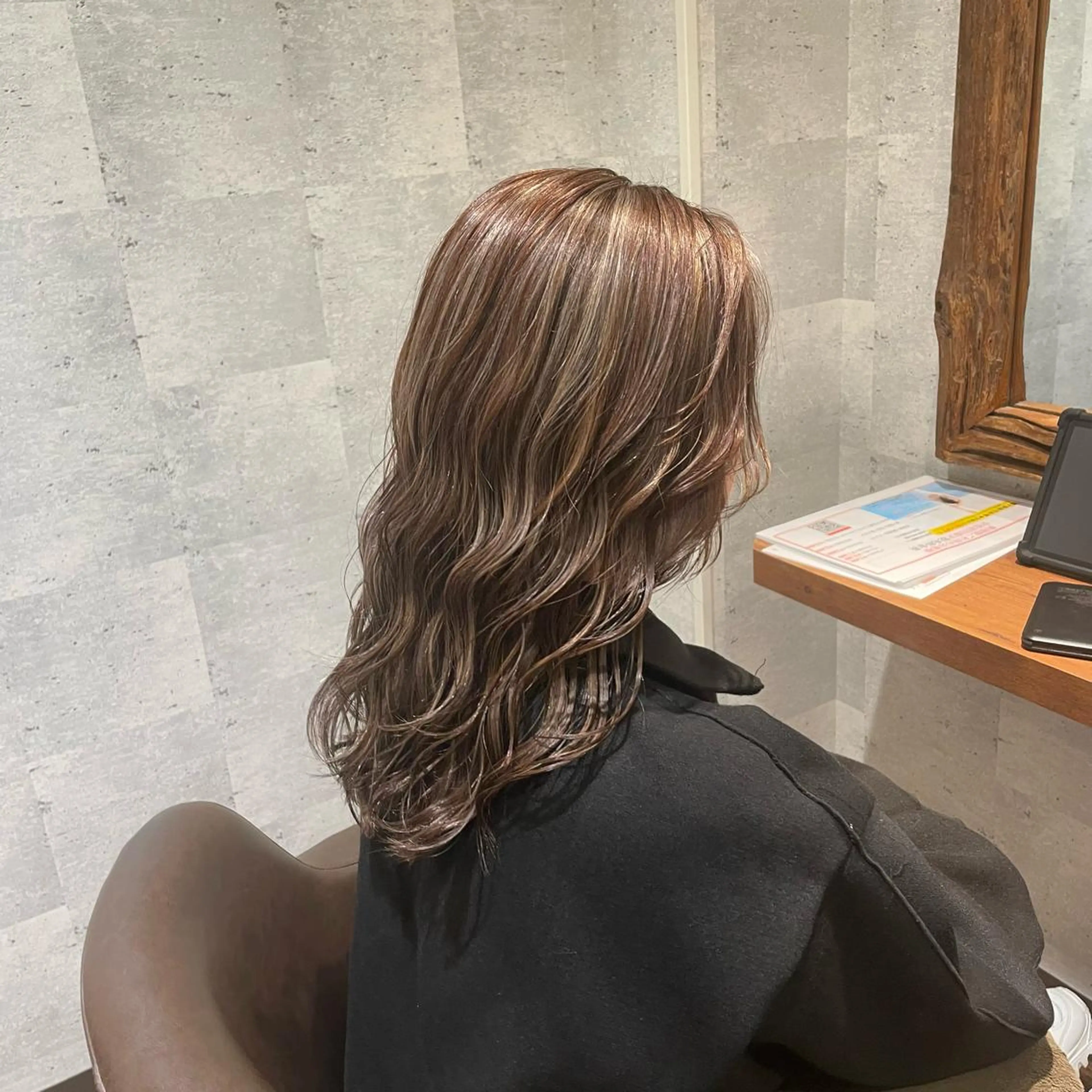 セミロング カラー ハイライトカラー ハイライト ヘアカラー Wataru 髪質改善カラー💎のヘアスタイル