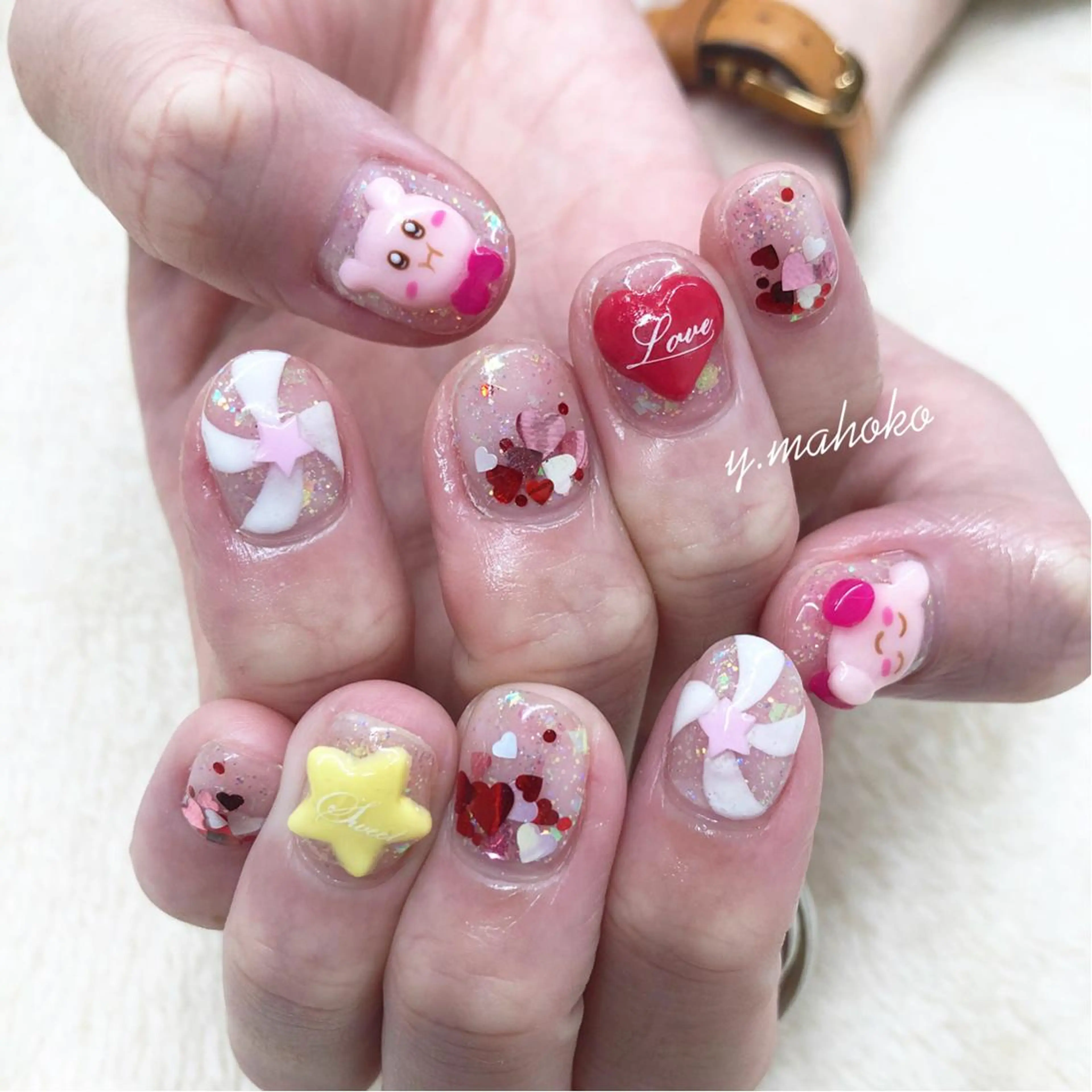 ネイル ハンドネイル She nail studio 原宿所属・パラジェル有/ スカルプ/mahoのネイルデザイン
