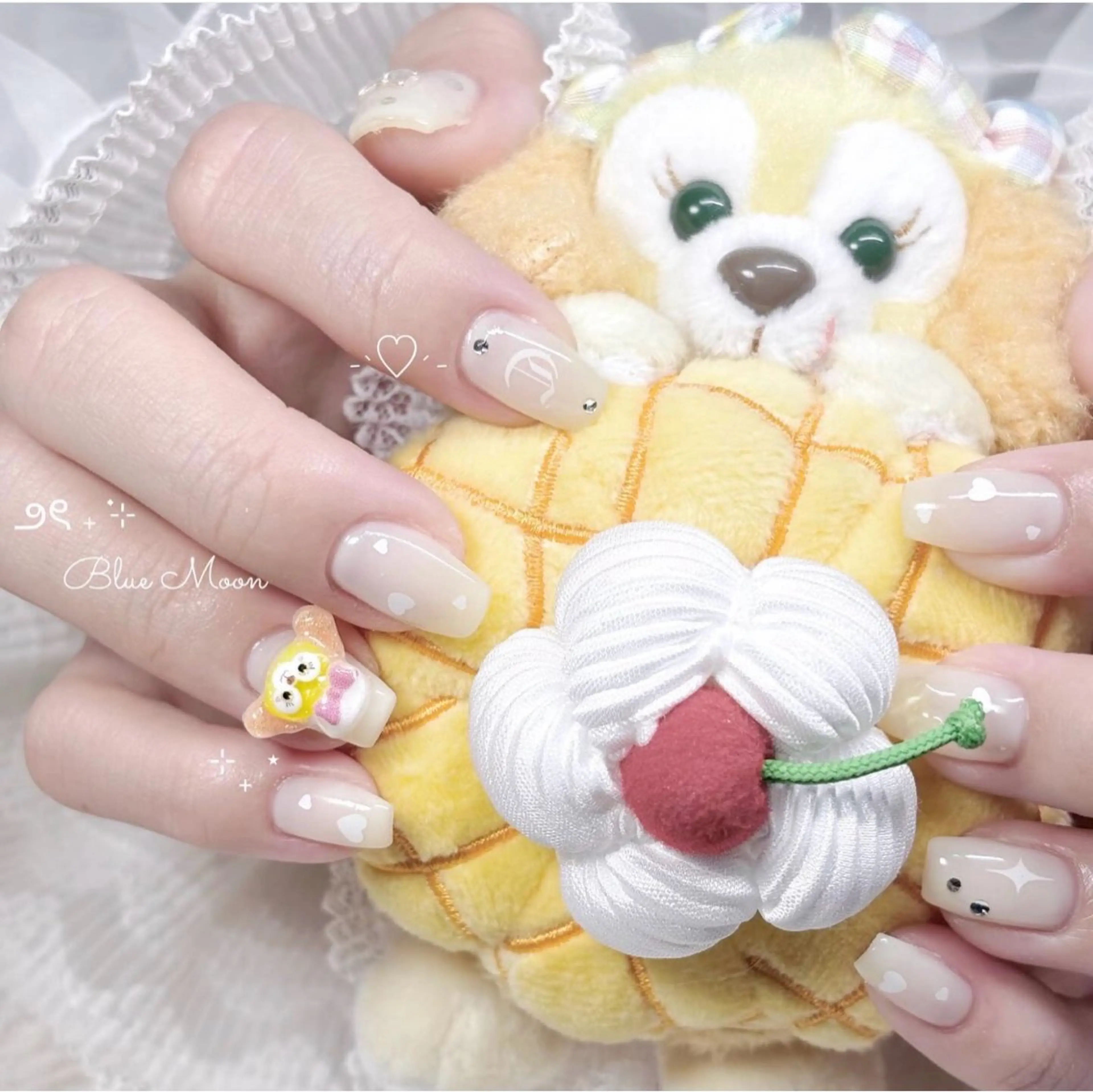 ネイル リボン ハンドネイル フットネイル ハンドケア nail salon Blue Moonのネイルデザイン