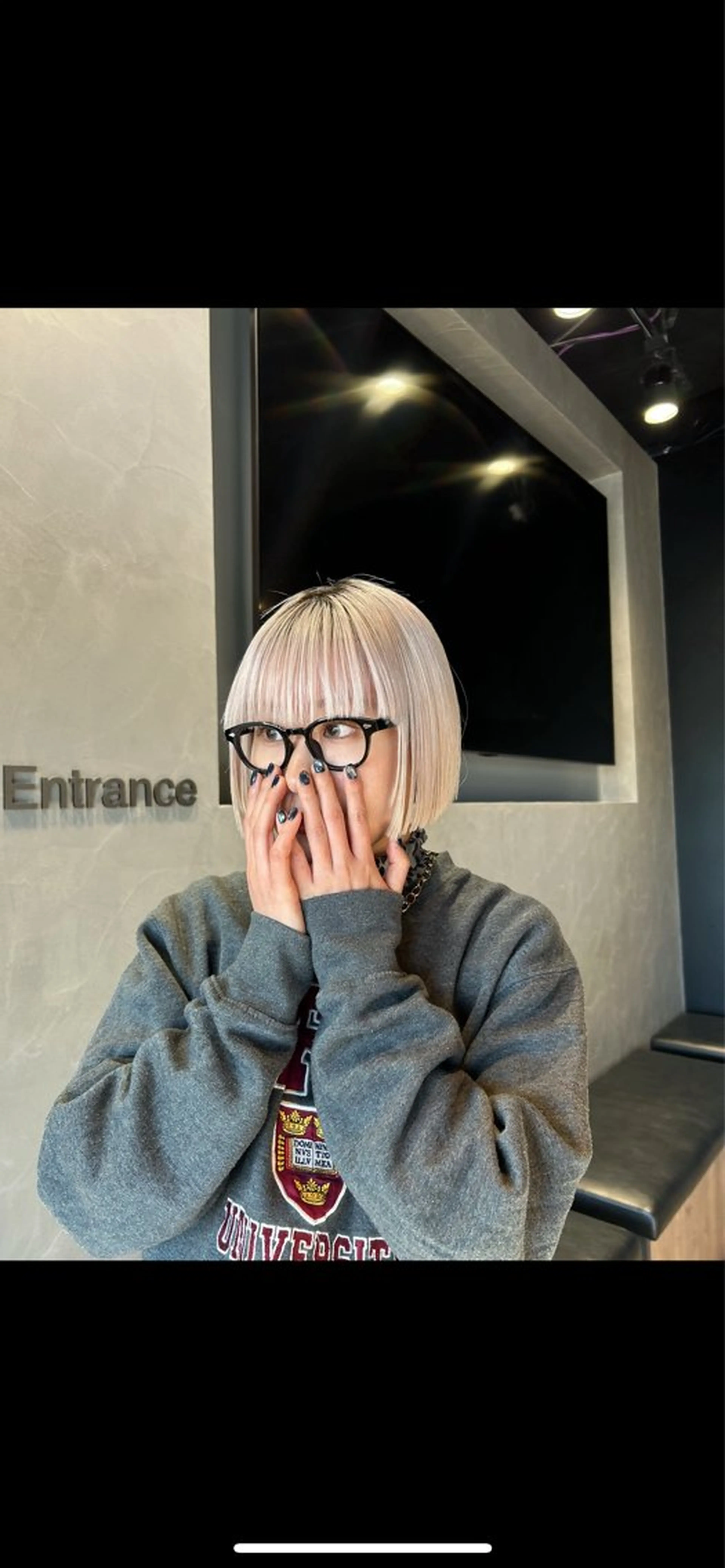 ミディアム カラー レイヤー/ボブ/透明 感カラー/nayuのヘアスタイル