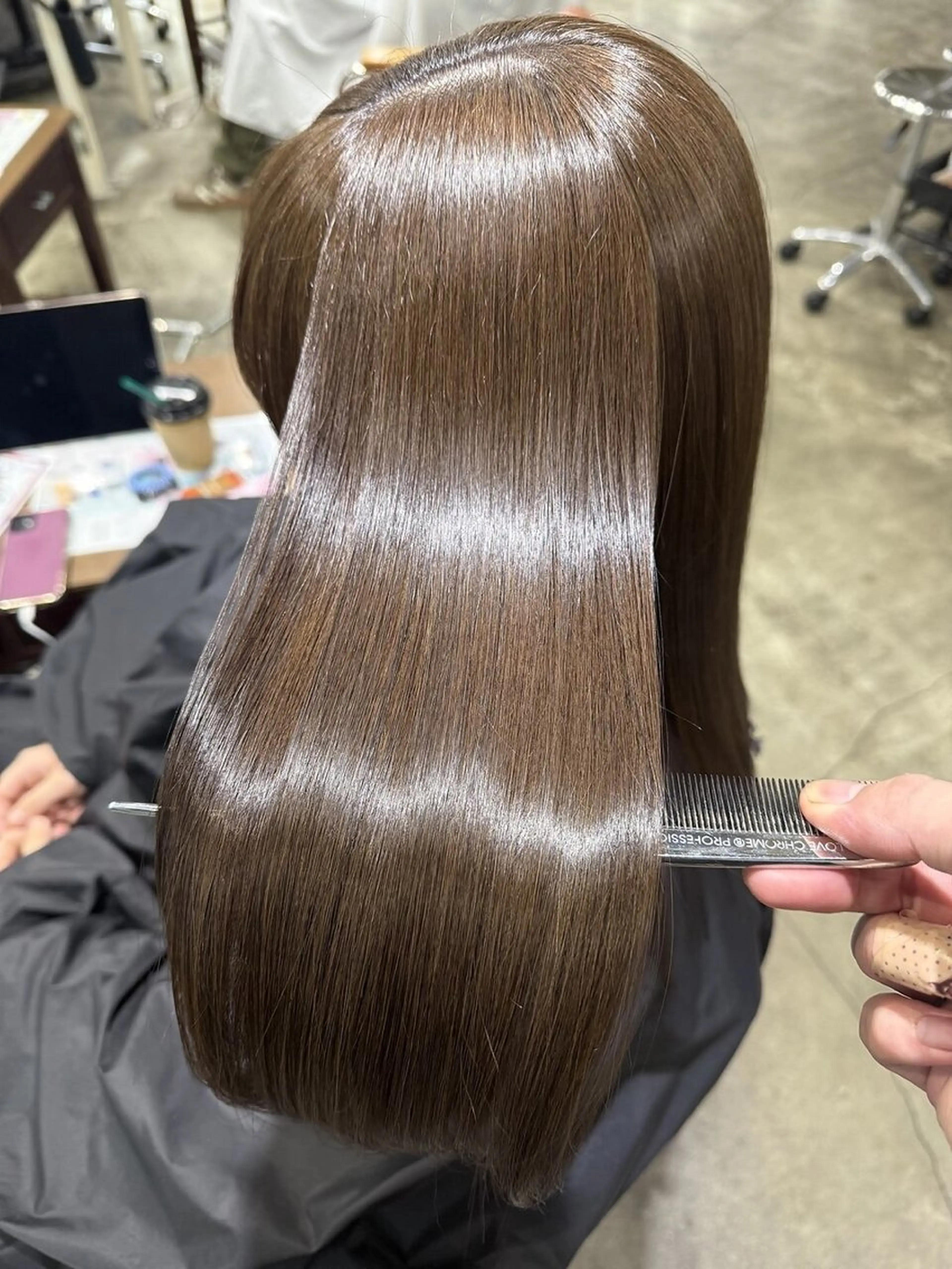 ロング ヘアカラー トリートメント 【💎ツヤ髪💎】 ダメージレスカラー✨のヘアスタイル