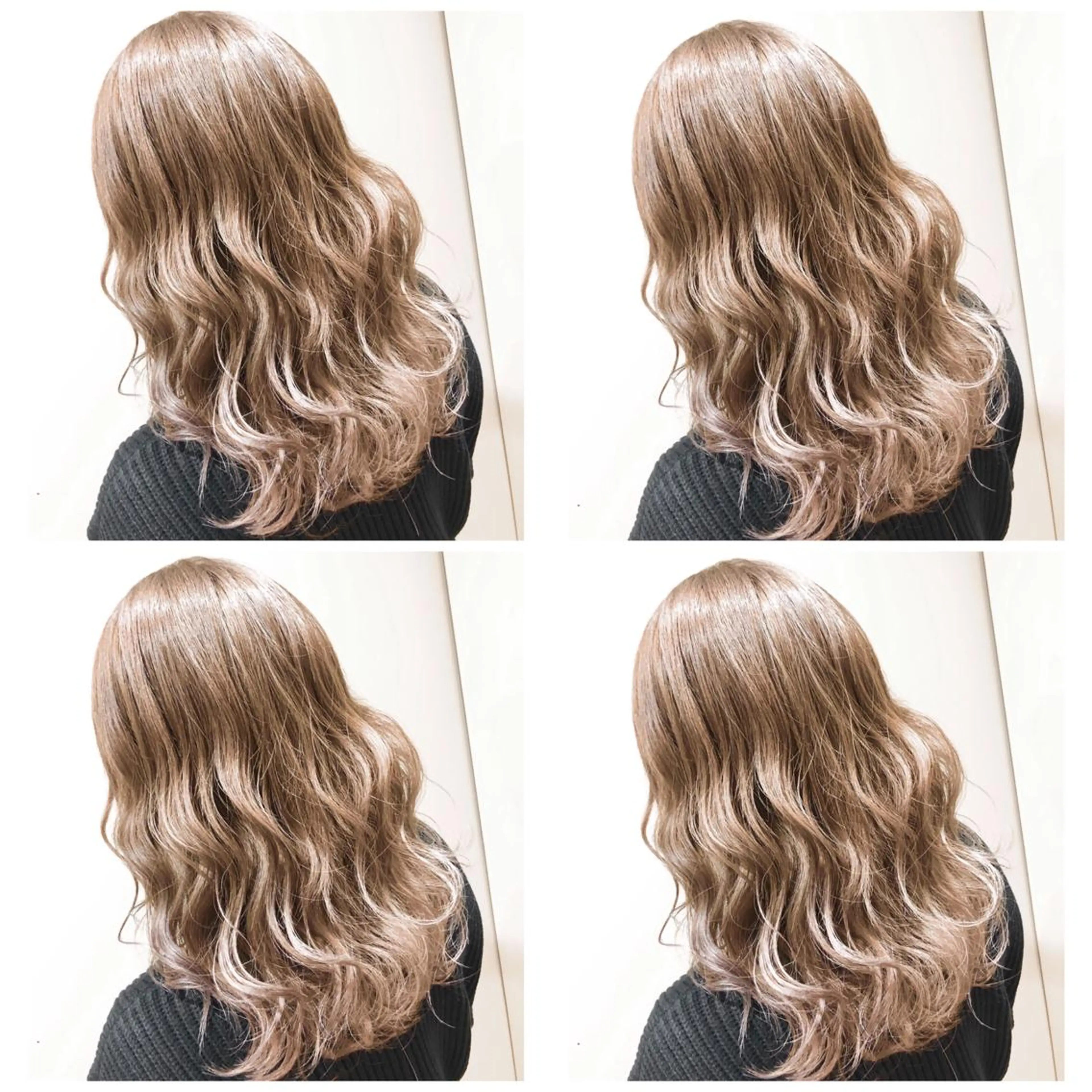 ロング カラー ベージュカラー ブリーチ ケアブリーチ ヘアカラー トリートメント 💓シールエクステ ルミエールのヘアスタイル