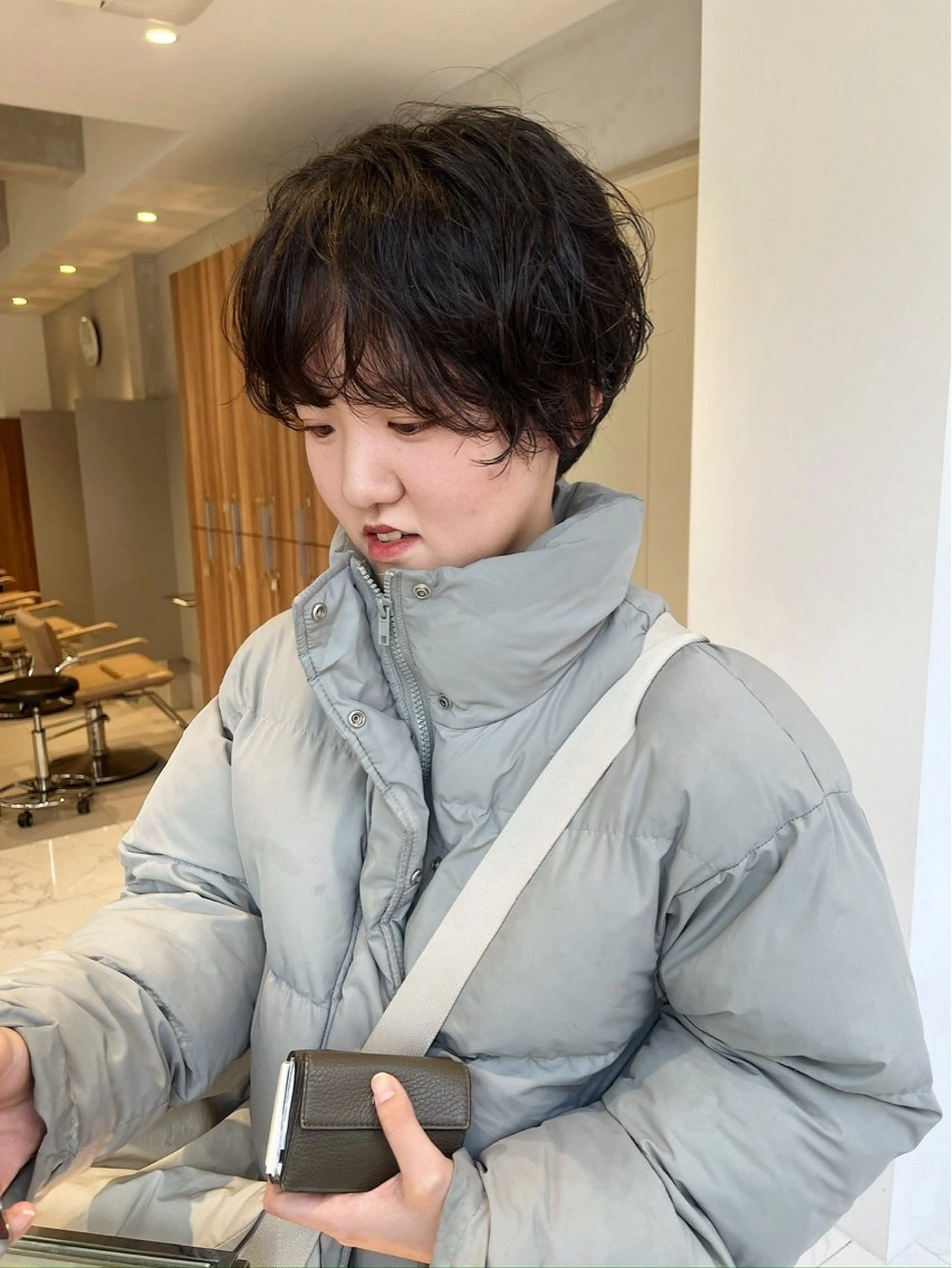 ショート パーマ カット パーマ ひかり／ショート ／似合わせカットのヘアスタイル