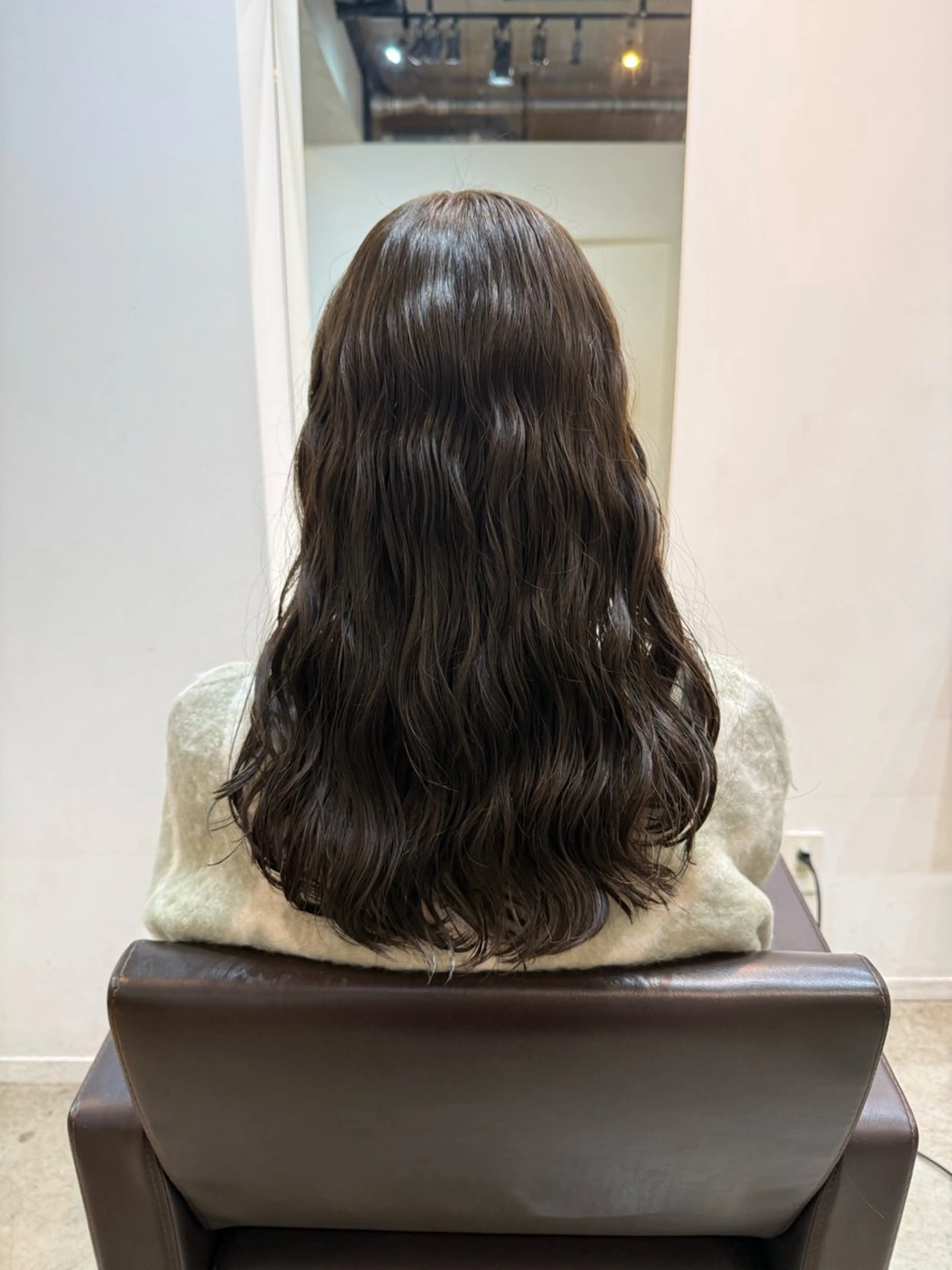 セミロング カット ヘアカラー パーマ トリートメント デジタルパーマ ウェーブパーマ/神野のヘアスタイル