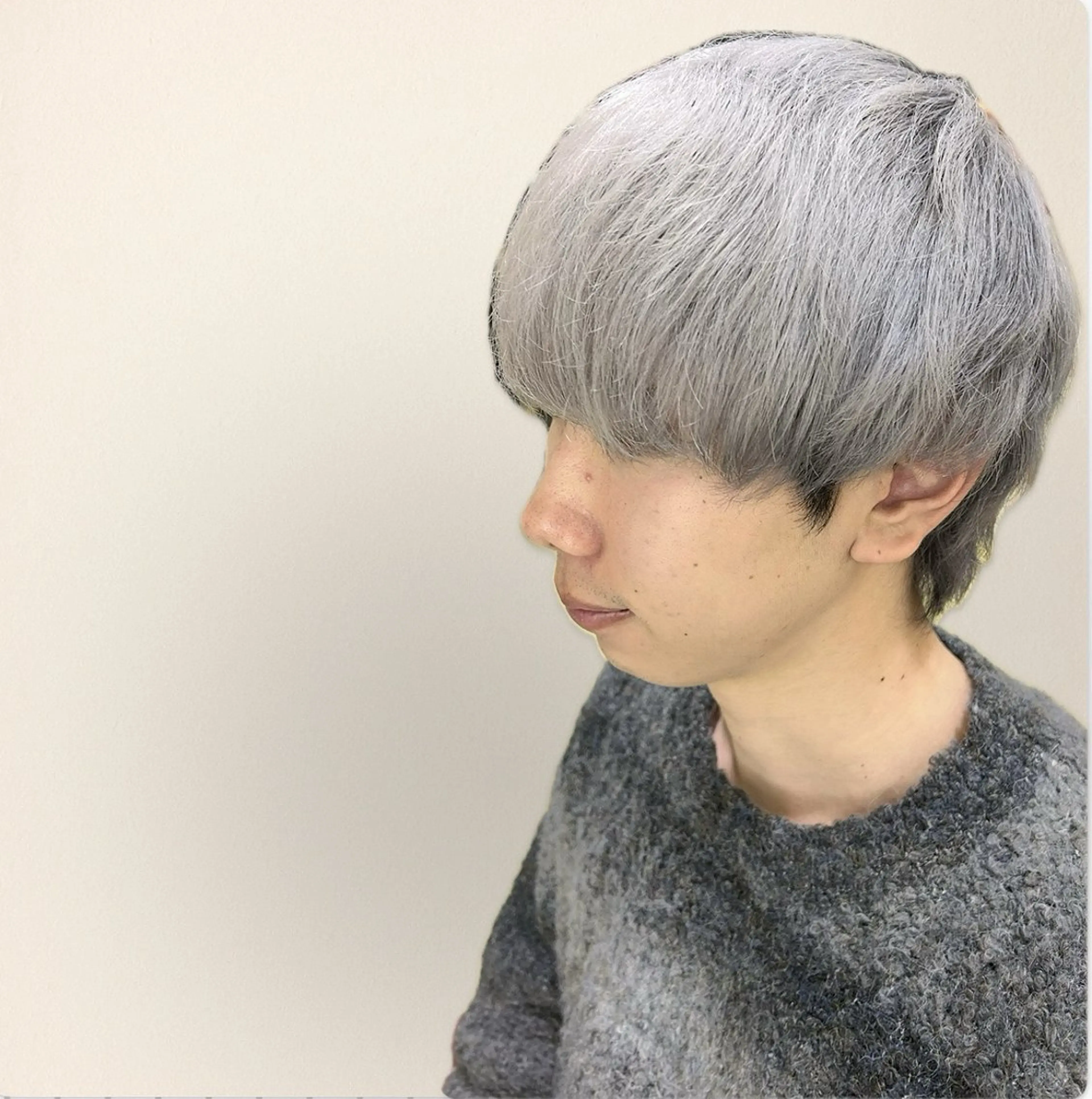 ショート カラー メンズ メンズブリーチ アッシュ ブリーチ ケアブリーチ シルバー カット ヘアカラー デザインカラー/ 推しの配色　肥後のヘアスタイル