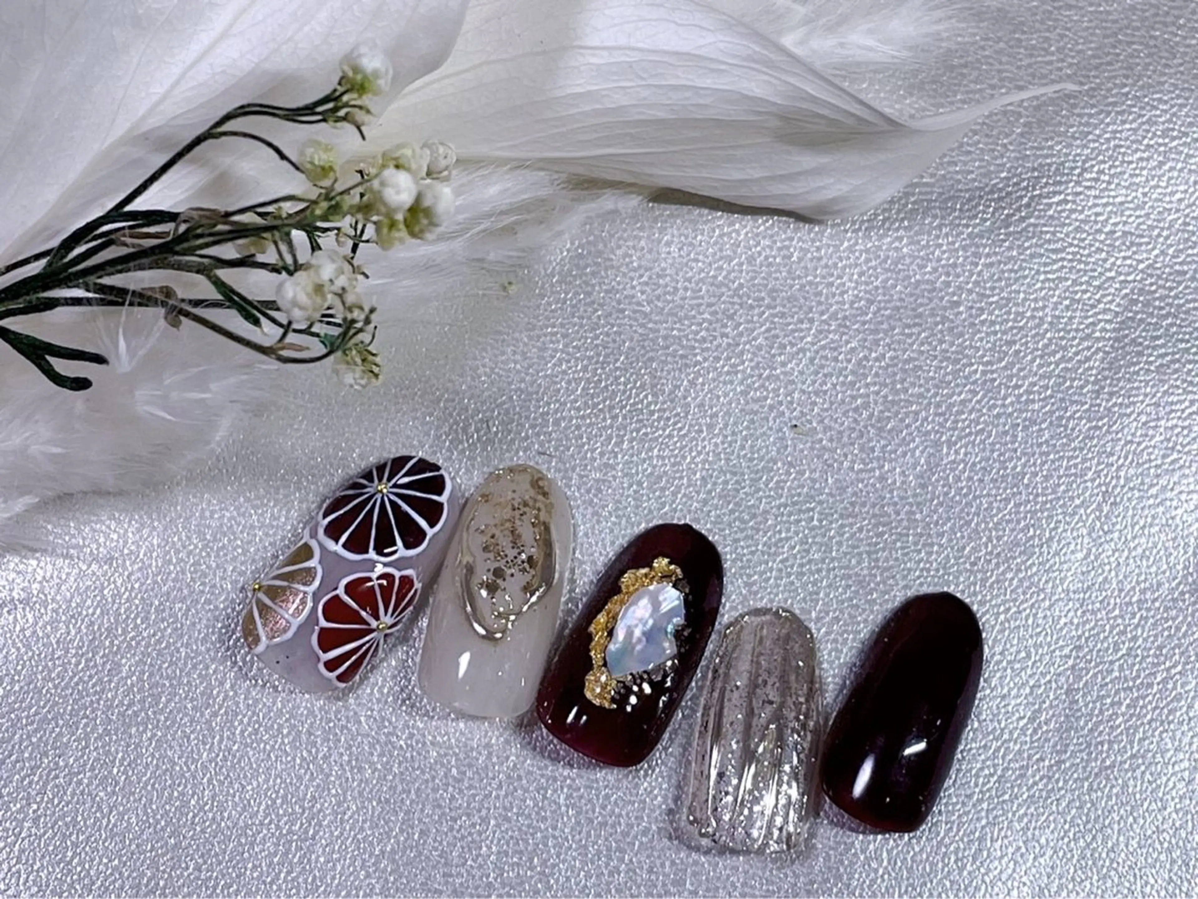 ネイル 成人式 ジェルネイル 韓国ネイル メンズネイル パラジェル kiki nail 二子玉川のネイルデザイン