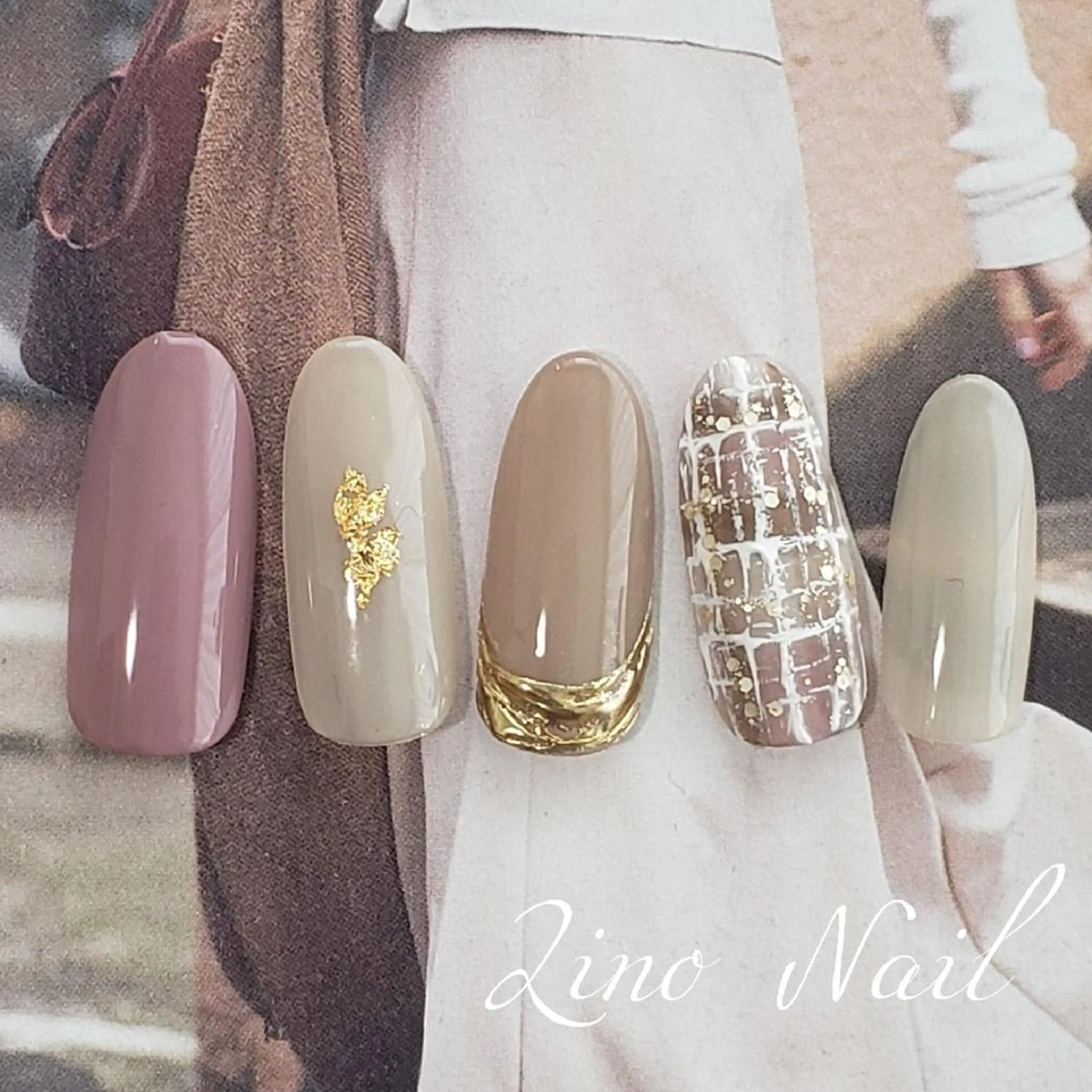 ネイル カジュアル ジェルネイル マットネイル ミラーネイル ニュアンスネイル ハンドネイル Lino Nailのネイルデザイン
