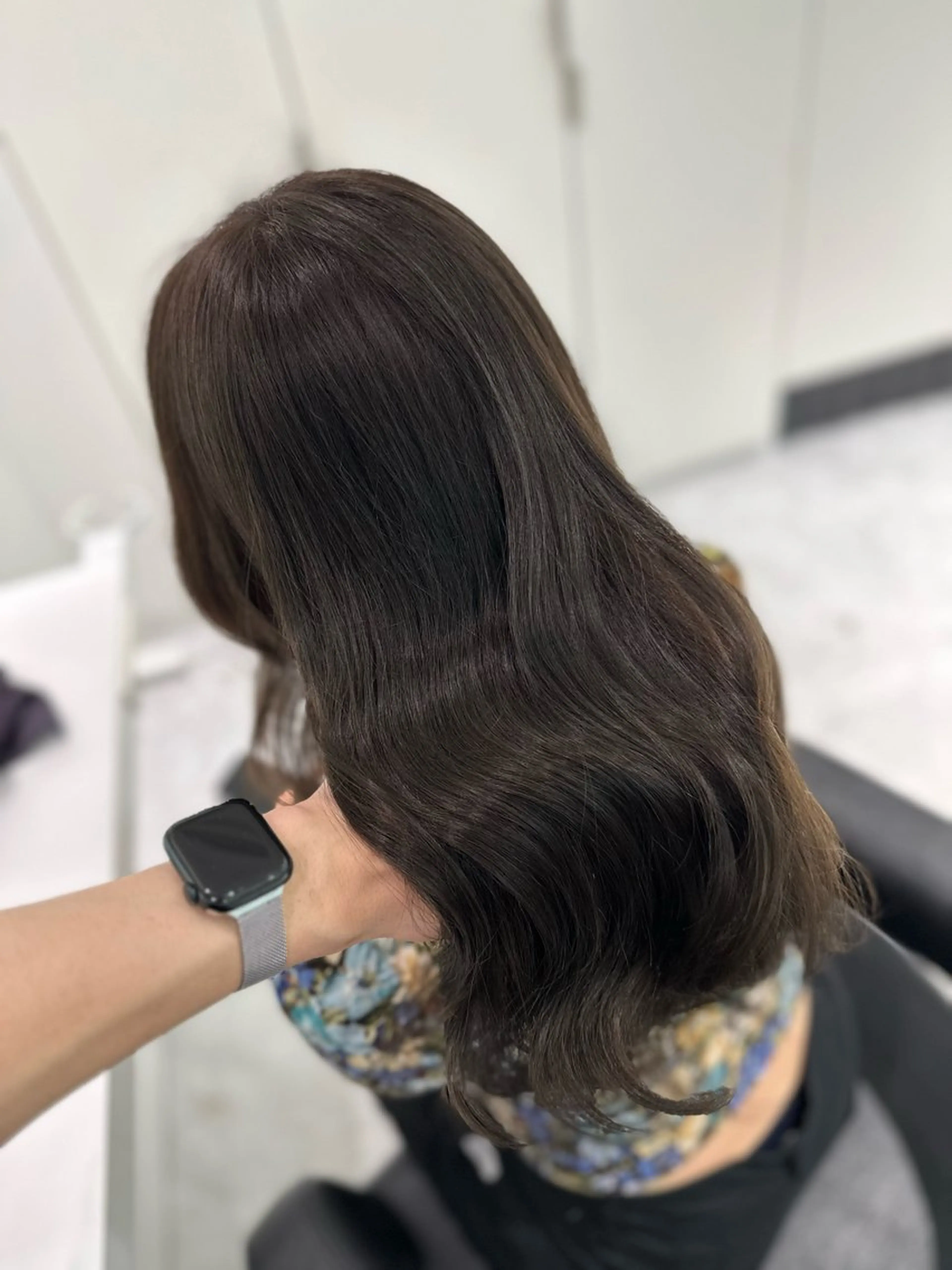 ミディアム カラー カット ヘアカラー トリートメント ヘッドスパ ヘアセット ♡上品韓国髪♡ブラ ウン/SAYATOのヘアスタイル