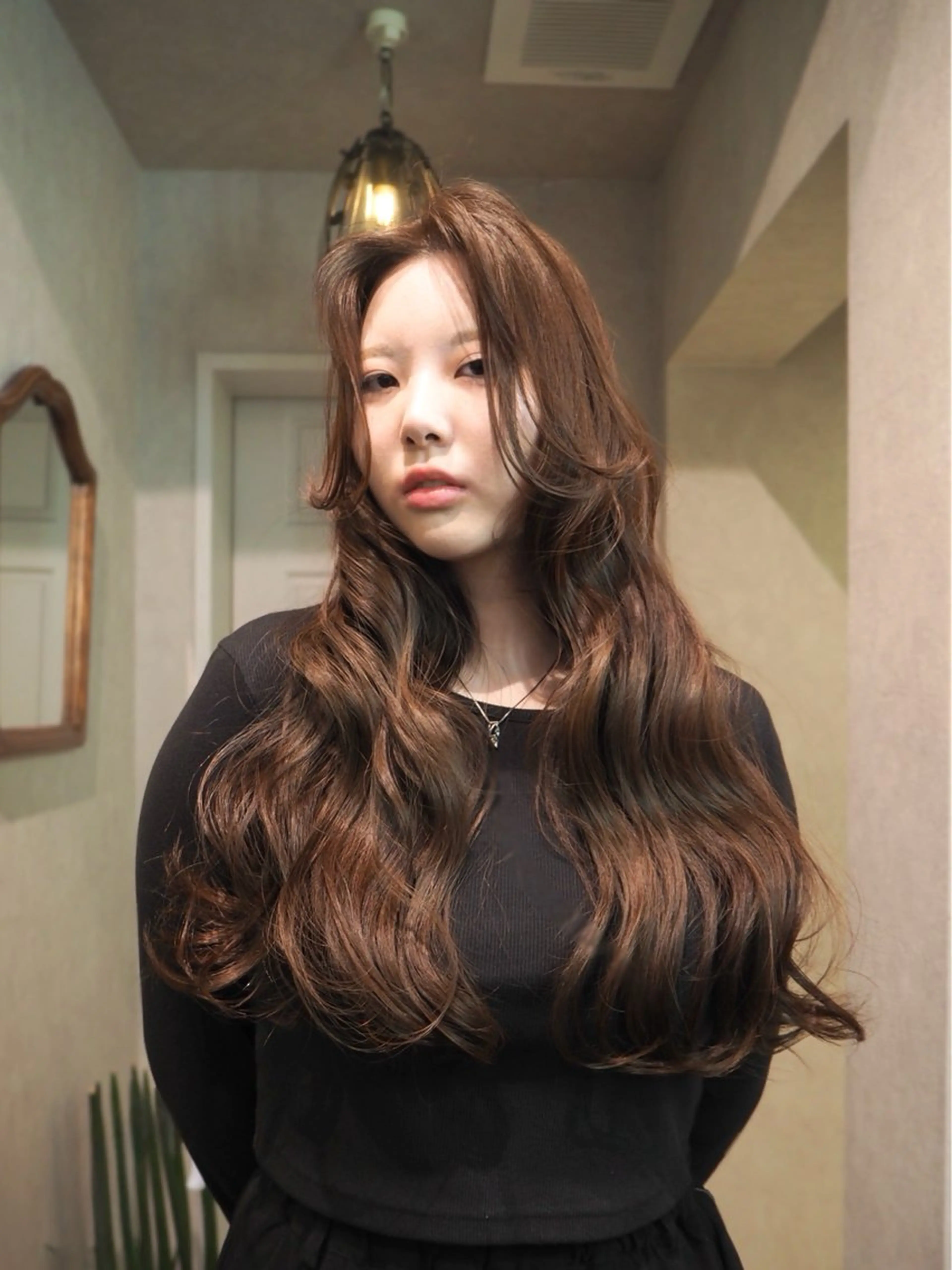 ロング カラー ベージュカラー ブラウンカラー ブラウンベージュ ヘアカラー レイヤー/艶カラー/ KIHO🥥︎のヘアスタイル