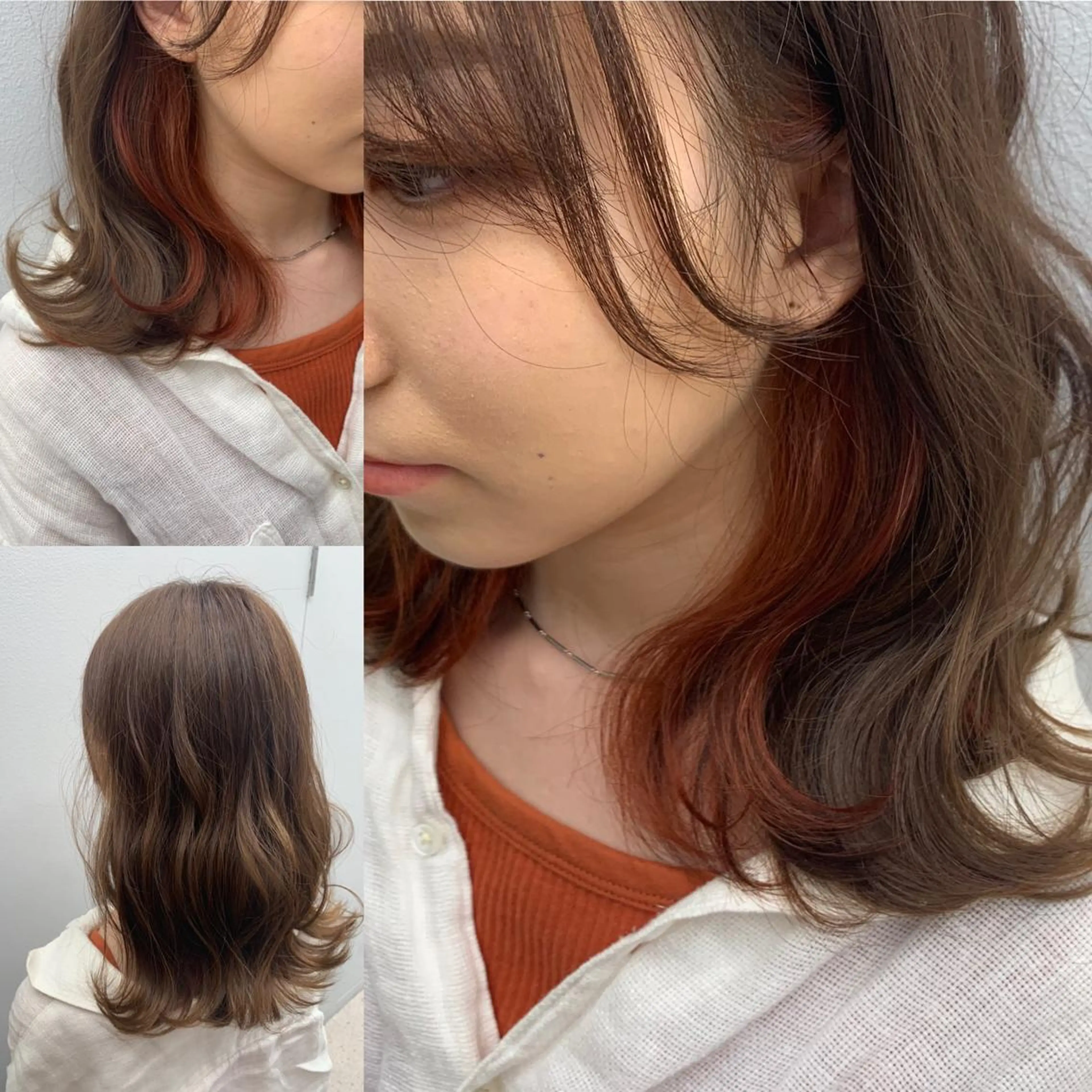 ミディアム カラー ヘアアレンジ グレージュ ハイライトカラー インナーカラー ミルクティーグレージュ オリーブカラー hair salon darts所属・髪質改善/美髪ケア ✨岡野右京のヘアスタイル