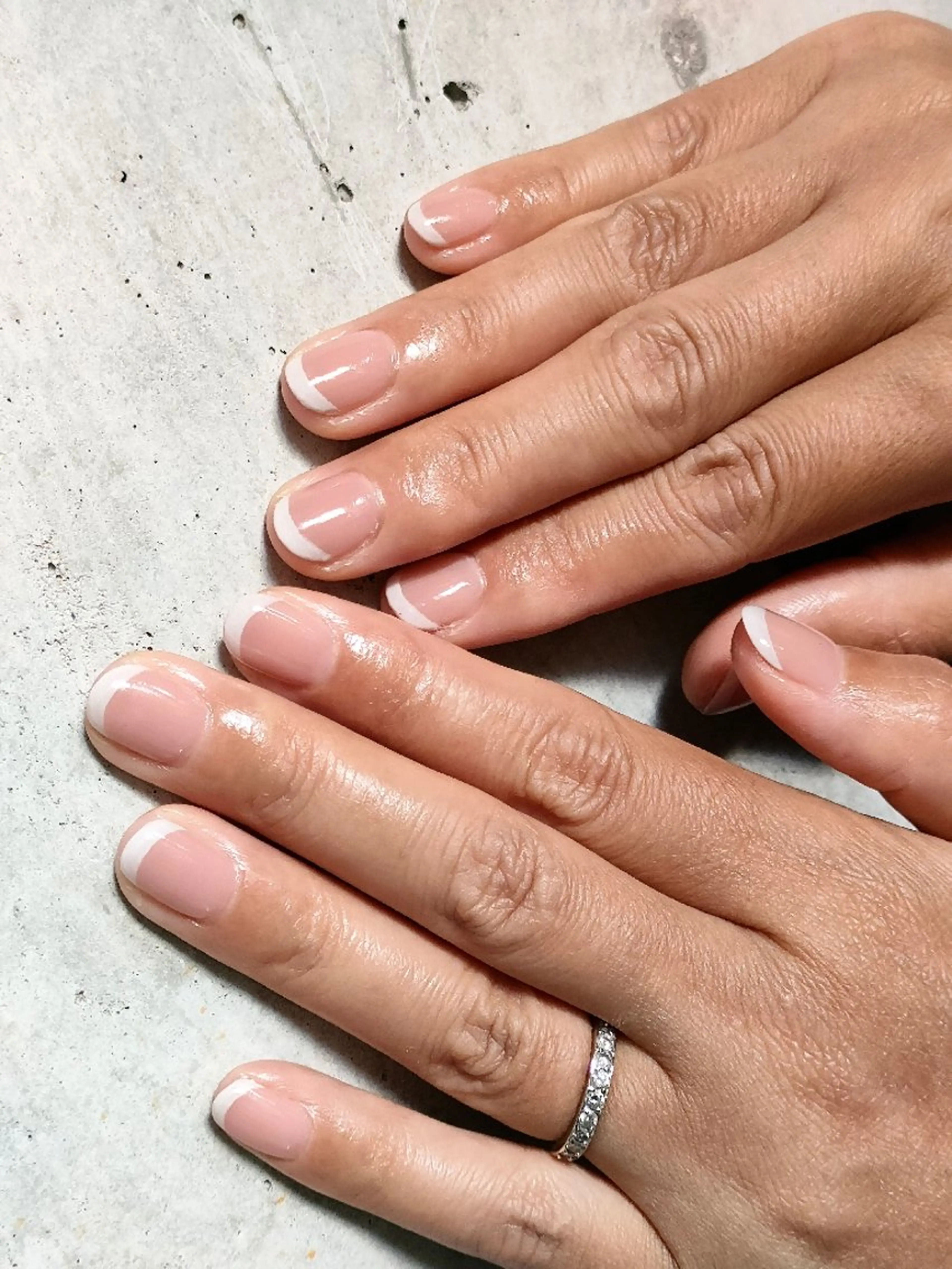 ネイル フレンチネイル ピンク ピンクベージュ ホワイト oir. nailsalonのネイルデザイン