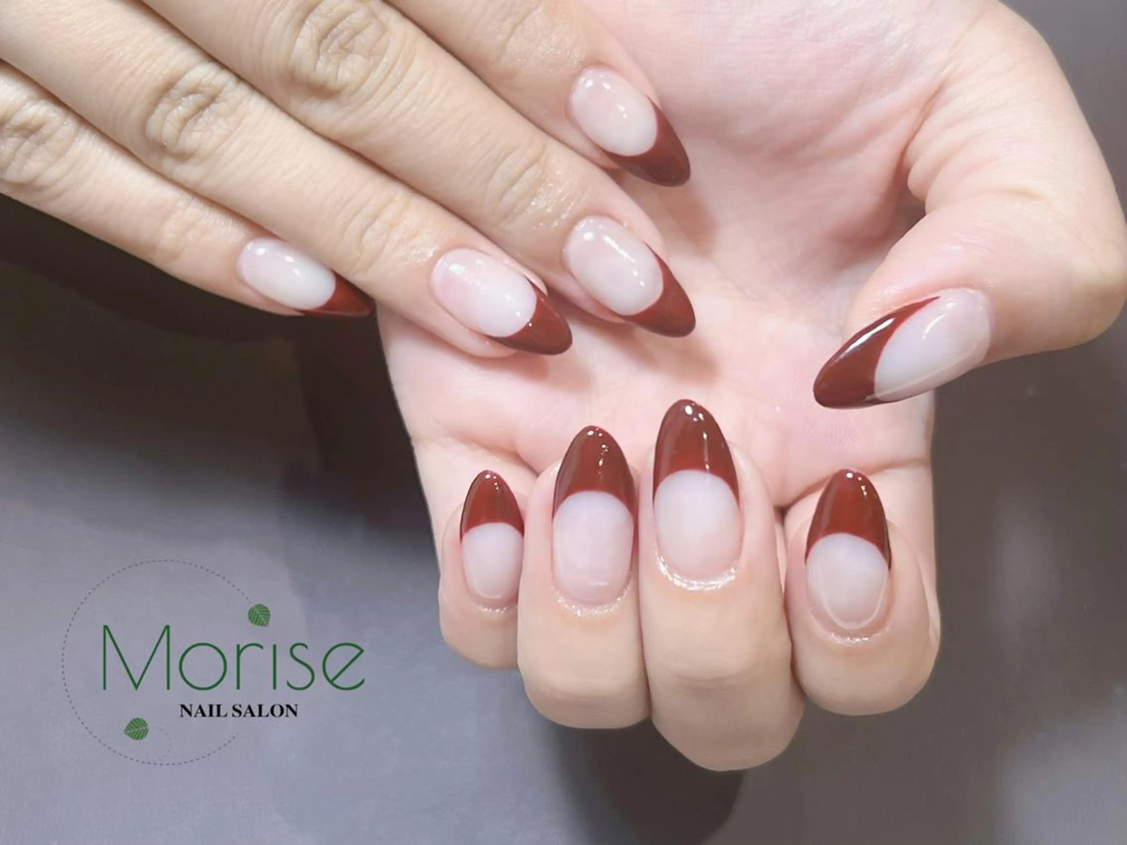 ネイル フットネイル フレンチネイル ジェルネイル ガラスフレンチ 韓国ネイル ハンドネイル ハンドケア MoriseNail 原宿店のネイルデザイン