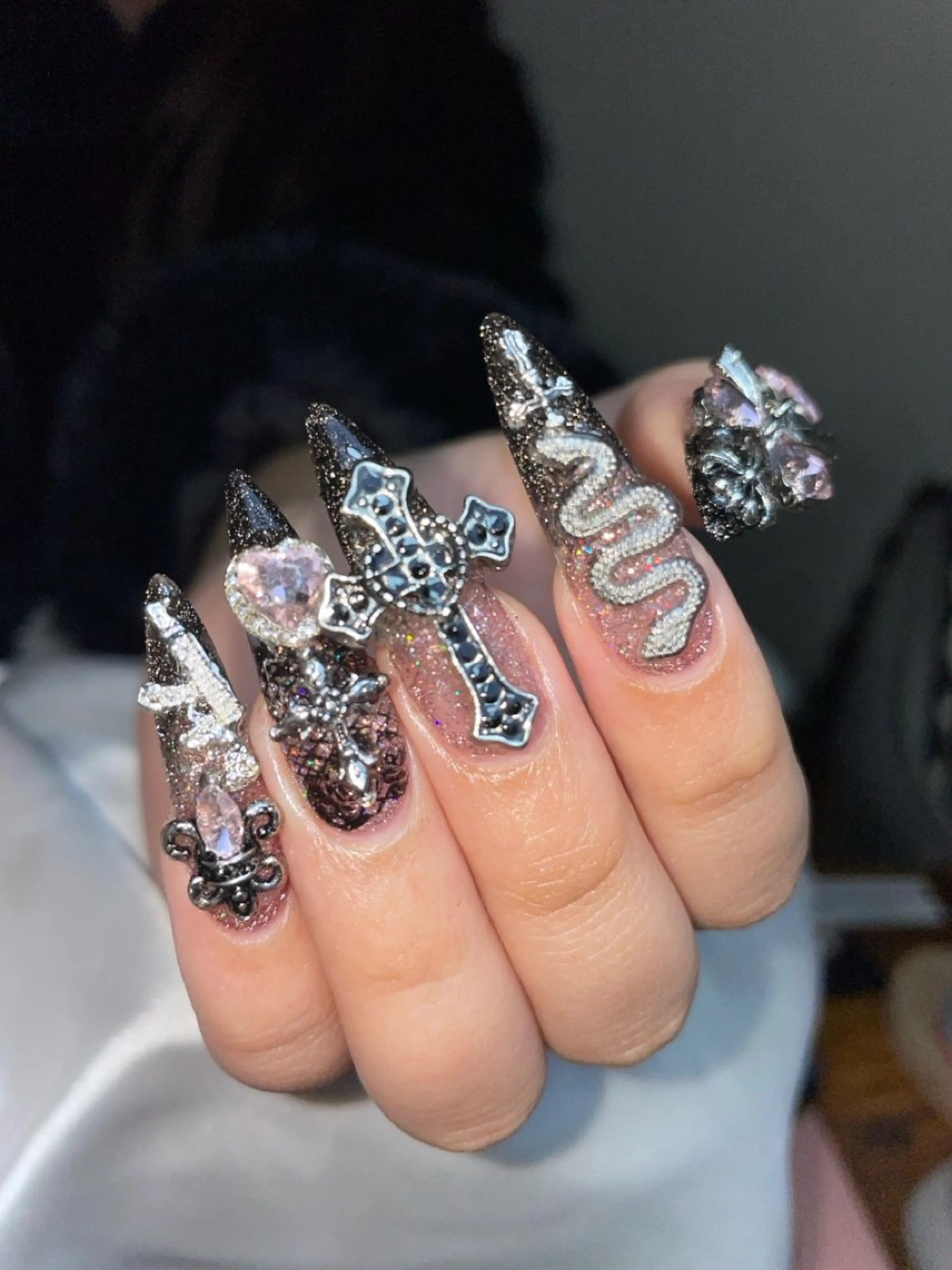 ネイル チークネイル 桜ネイル 長さ出し フットネイル ジェルネイル ハンドネイル XIINH NAIL SALONのネイルデザイン