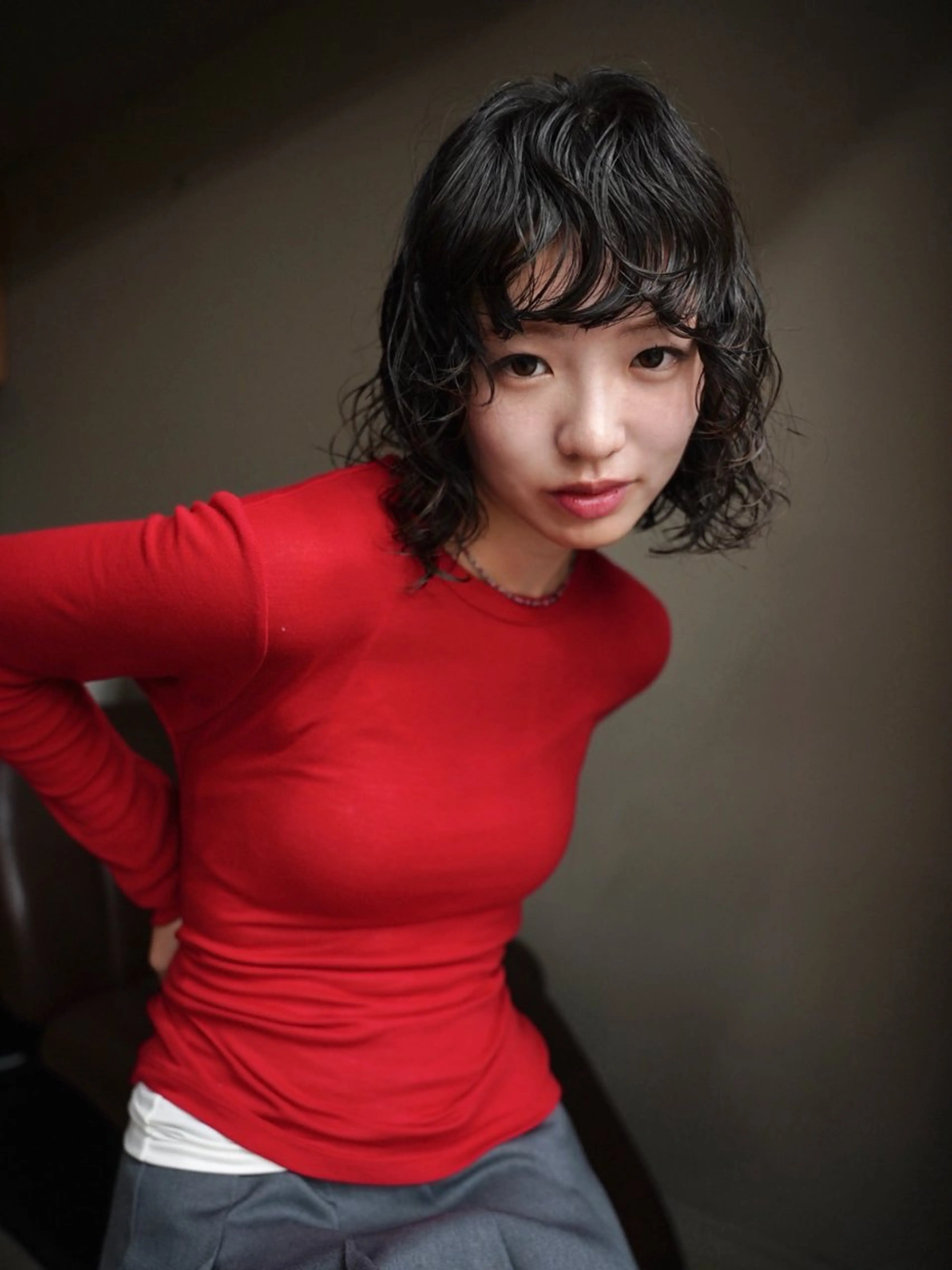 ショート カラー ボブ カット ヘアカラー パーマ デザイン/レイヤー Kaito🐩/栄のヘアスタイル