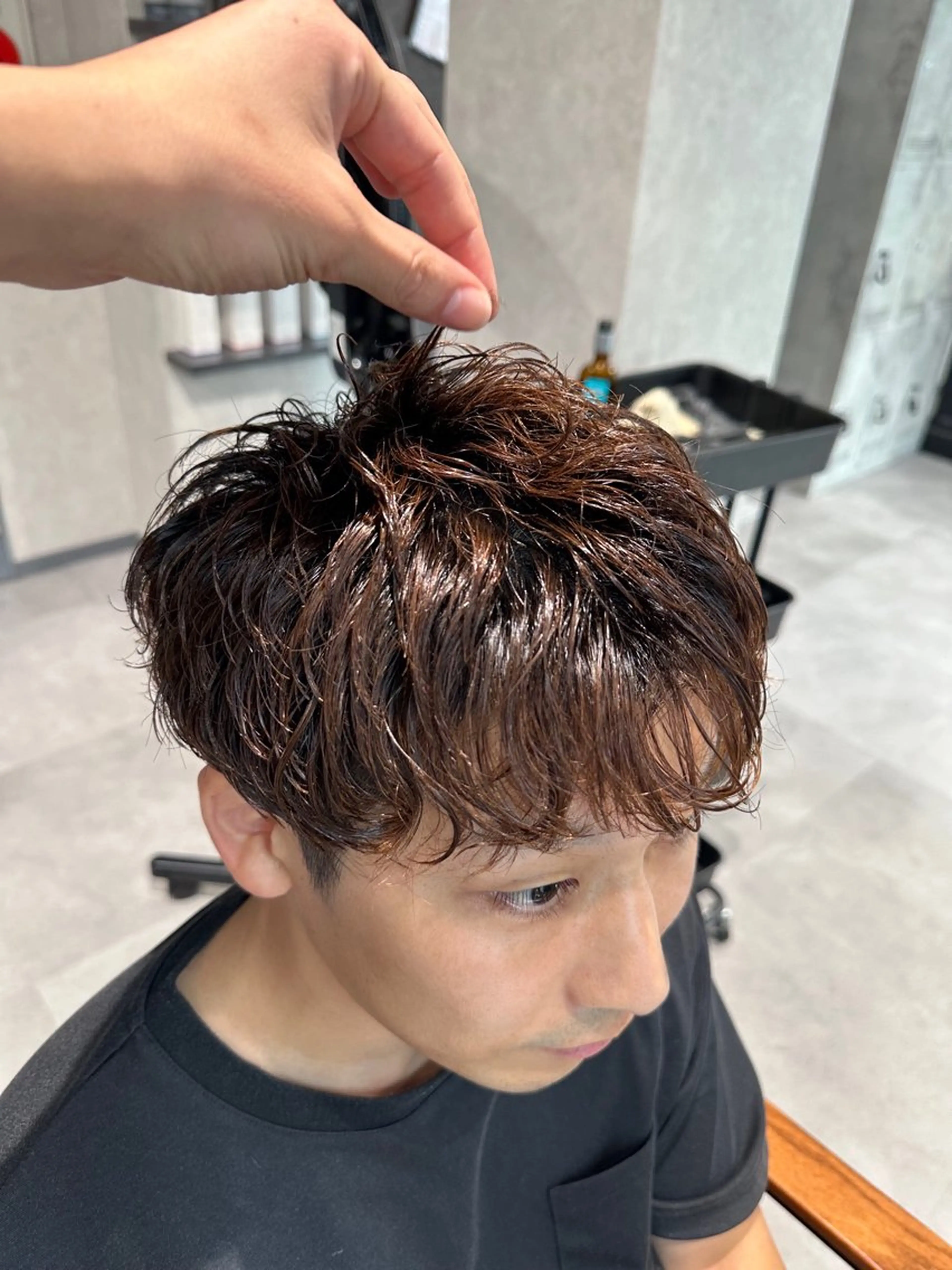 ショート パーマ ヘアアレンジ メンズ NEXT NEO所属・メンズヘア静岡 ✂︎Ryuheiのヘアスタイル