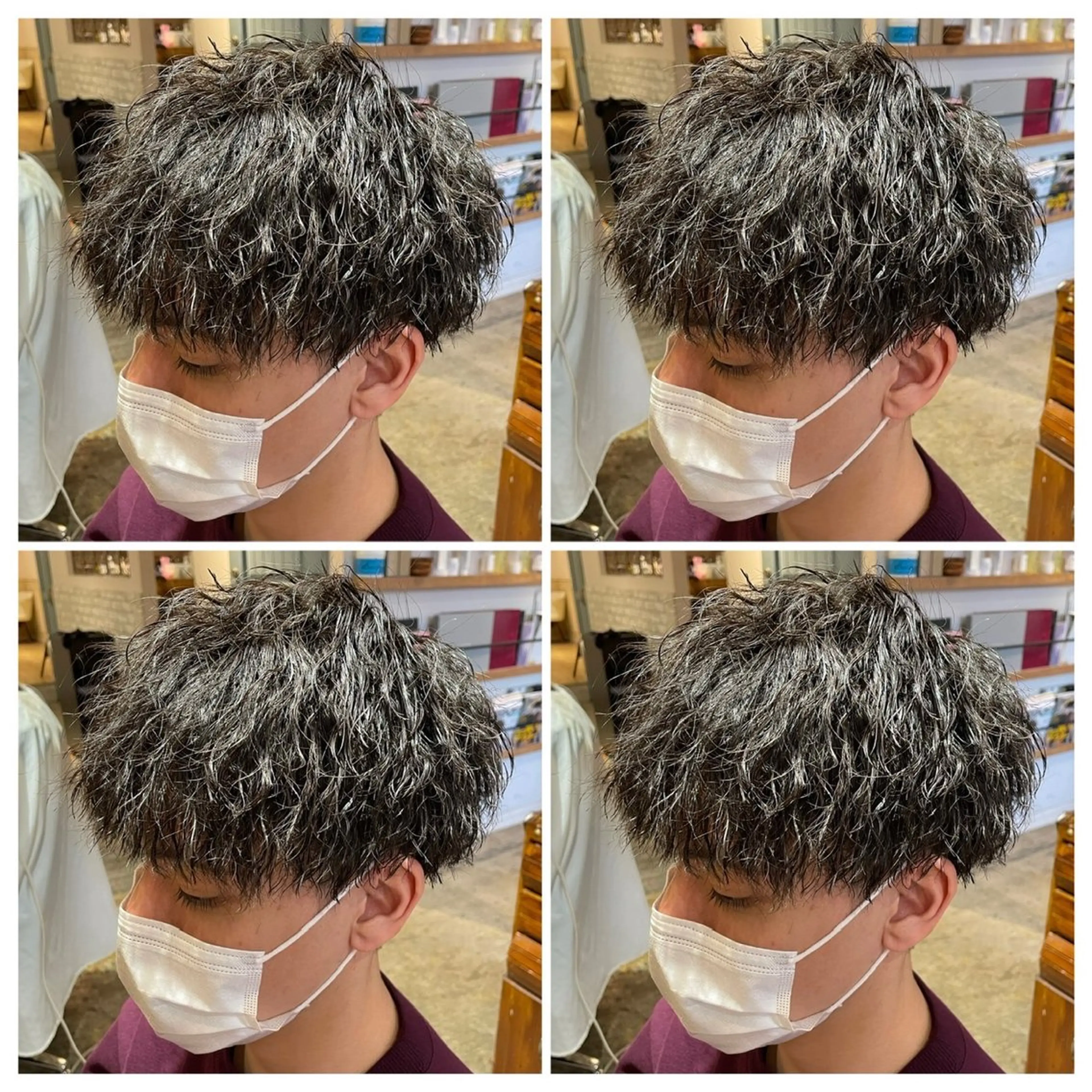 ミディアム パーマ メンズ カット パーマ トリートメント 🟣メンズパーマ 川端 永遠🟣のヘアスタイル