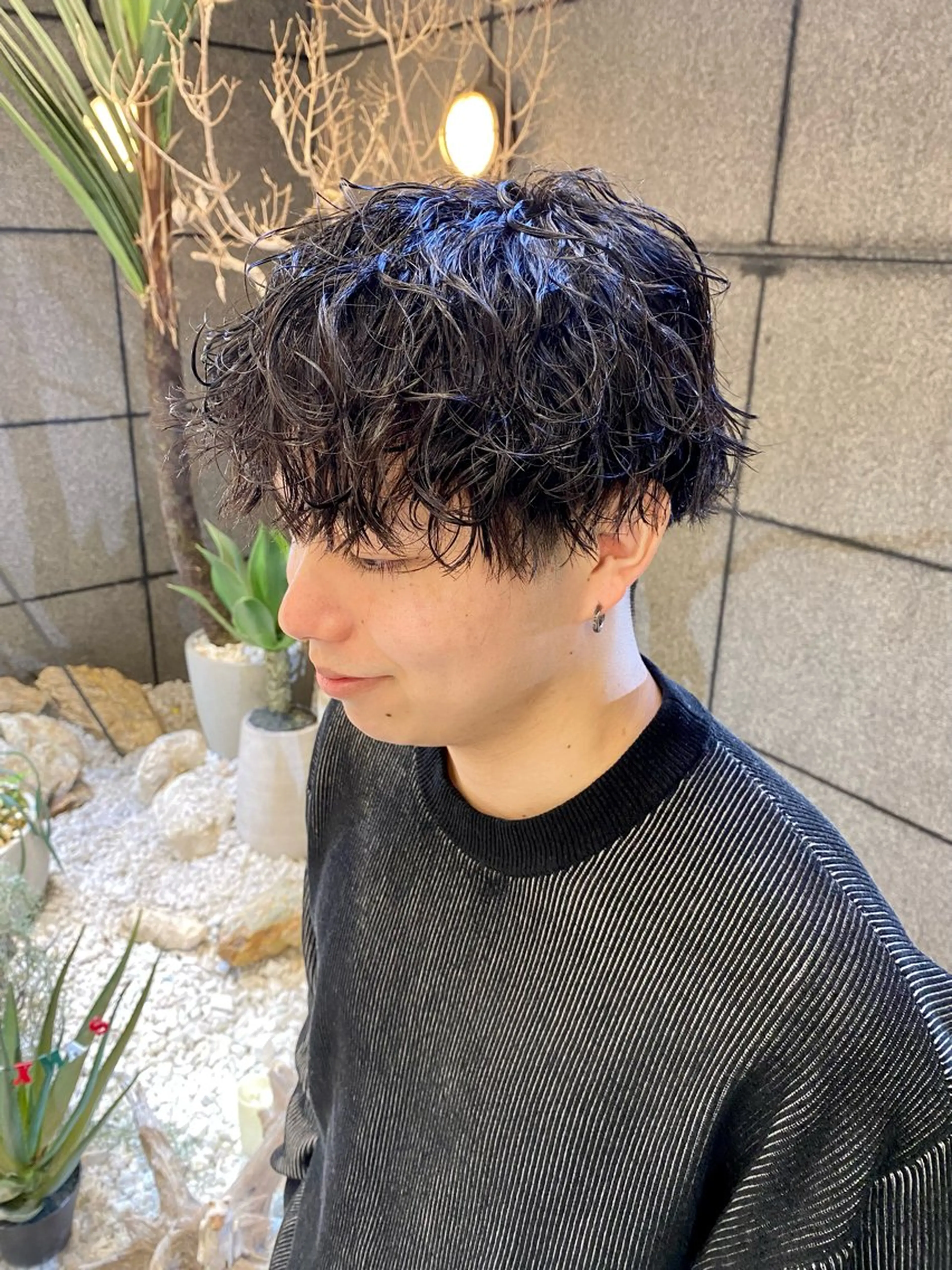 ショート パーマ メンズ カット パーマ 酸スト/フェザー パーマ/三谷海斗のヘアスタイル