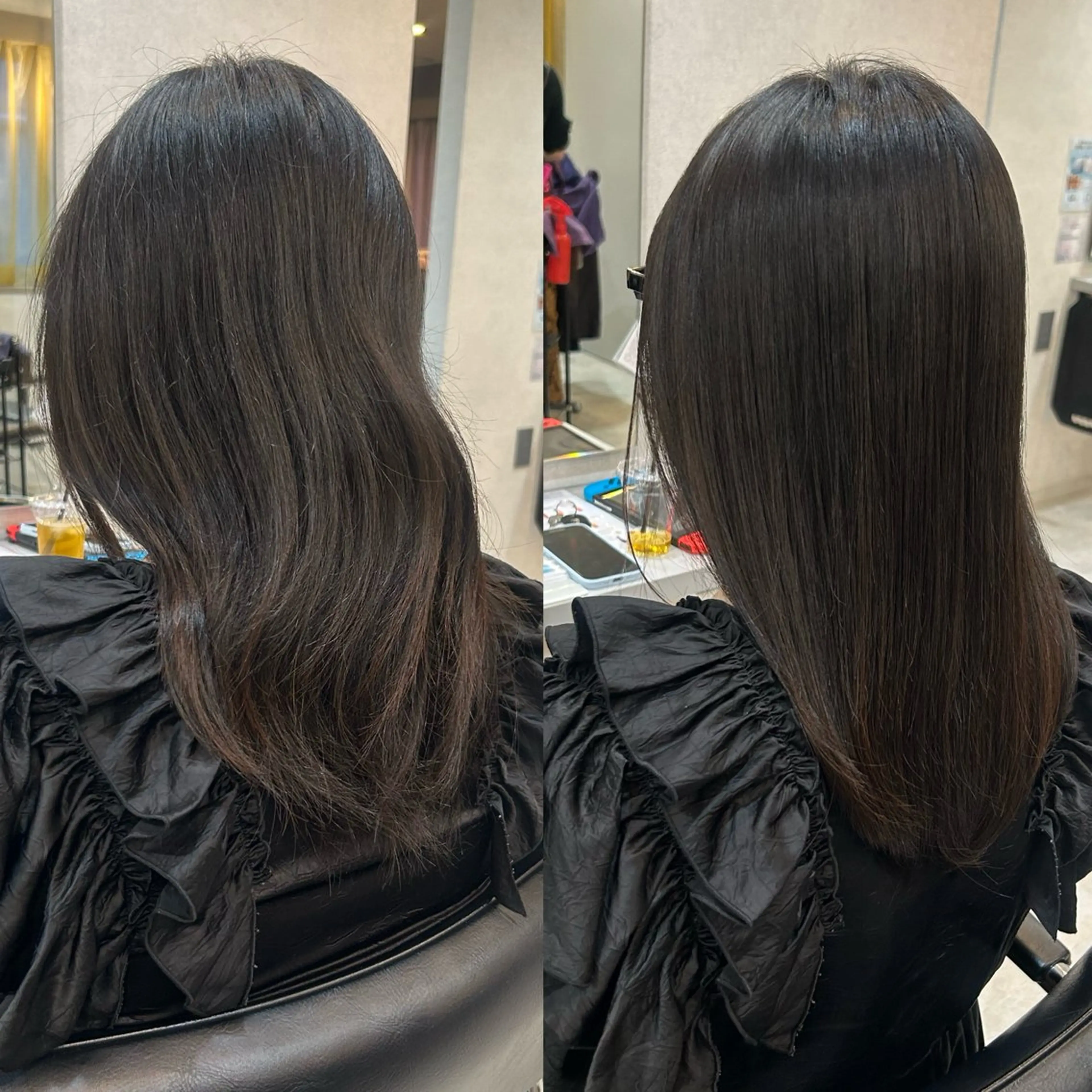 セミロング カット 縮毛矯正 トリートメント 柔らかい縮毛矯正/ ボブ/北林のヘアスタイル