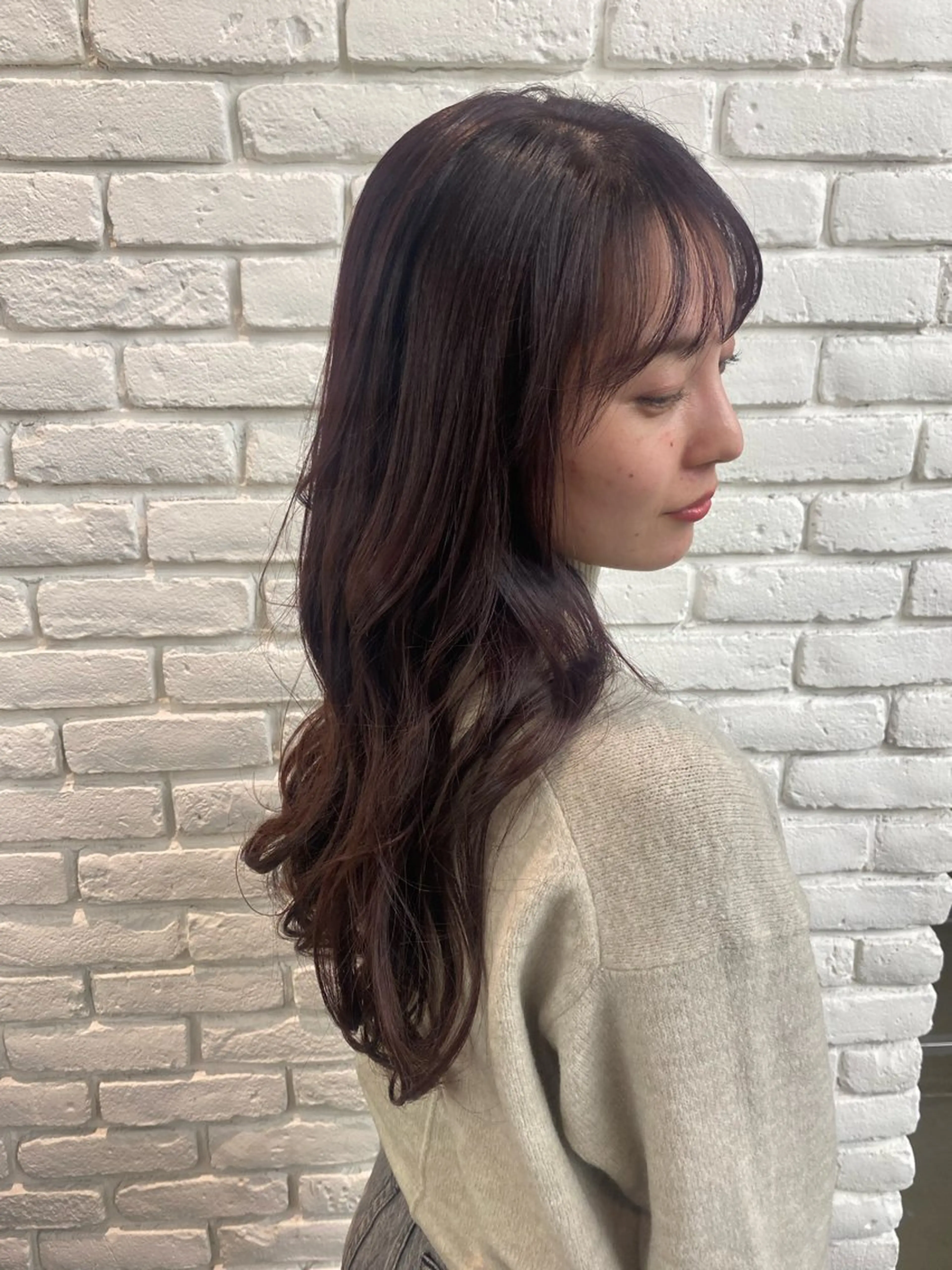 セミロング カラー ヘアアレンジ ラベンダーカラー ピンクカラー ピンクラベンダー DIFINOaoyama所属・🎧ayaka/ボブ /透明感カラー🩵のヘアスタイル
